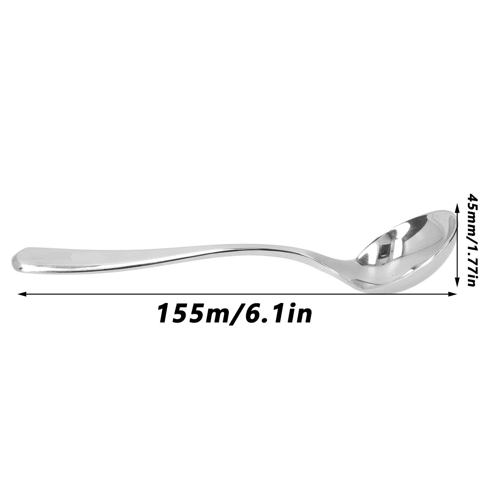 Premium Stainless Steel Coffee Cupping Spoon - Perfect for Measuring Milk Foam, Desserts, Cakes, Ice Cream, Soup & Iced Tea - Multi-Purpose Kitchen Tool with Storage Bag (Silver) - Ideal for Baristas, Bakers & Home Chefs