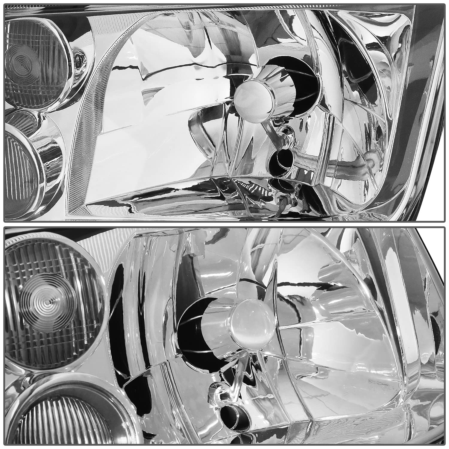 Auto Dynasty E-Code Style Halogen Headlight with Fog Lamp & Tool Kit - Compatible with VW Jetta MK4 1999-2005 (Driver & Passenger Side, Chrome Housing) - Perfect for Night Driving & Car Upgrades