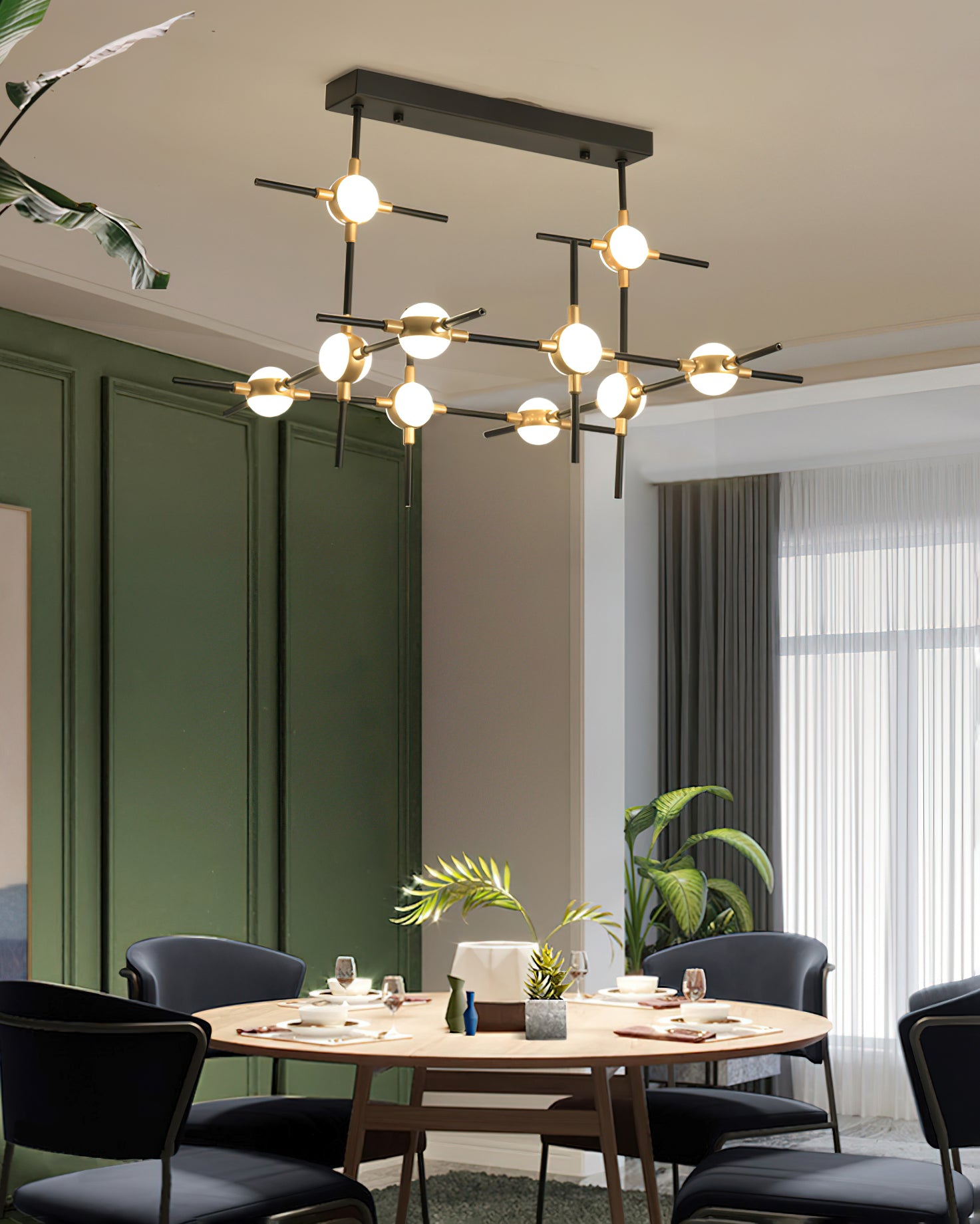 Dorney Modern Floating Ball Ceiling Light Fixture - LED Hanging Sphere Pendant Lamp for Living Room, Bedroom, Dining Room and Office Lighting Decor