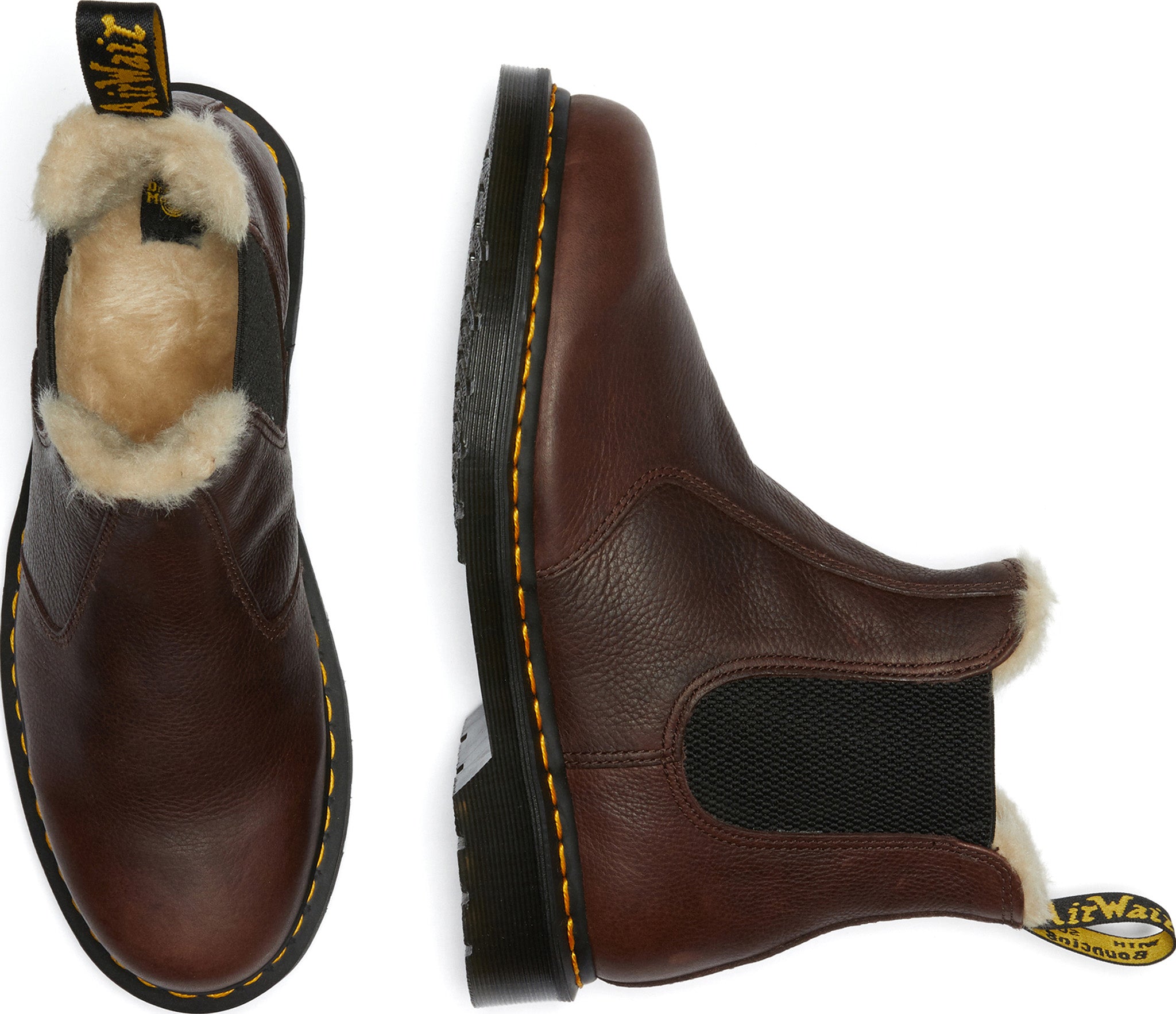 Unisex 2976 Faux Fur Lined Chelsea Boots - Genuine Leather Winter Ankle Boots for Men & Women | Perfect for Cold Weather, Snow & Outdoor Activities