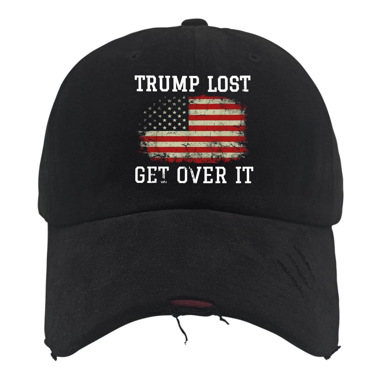 Adjustable Baseball Caps for Men & Women - Anti-Trump 'Trump Lost Get Over It' Funny Political Hat - Perfect for Protests, Rallies & Everyday Wear
