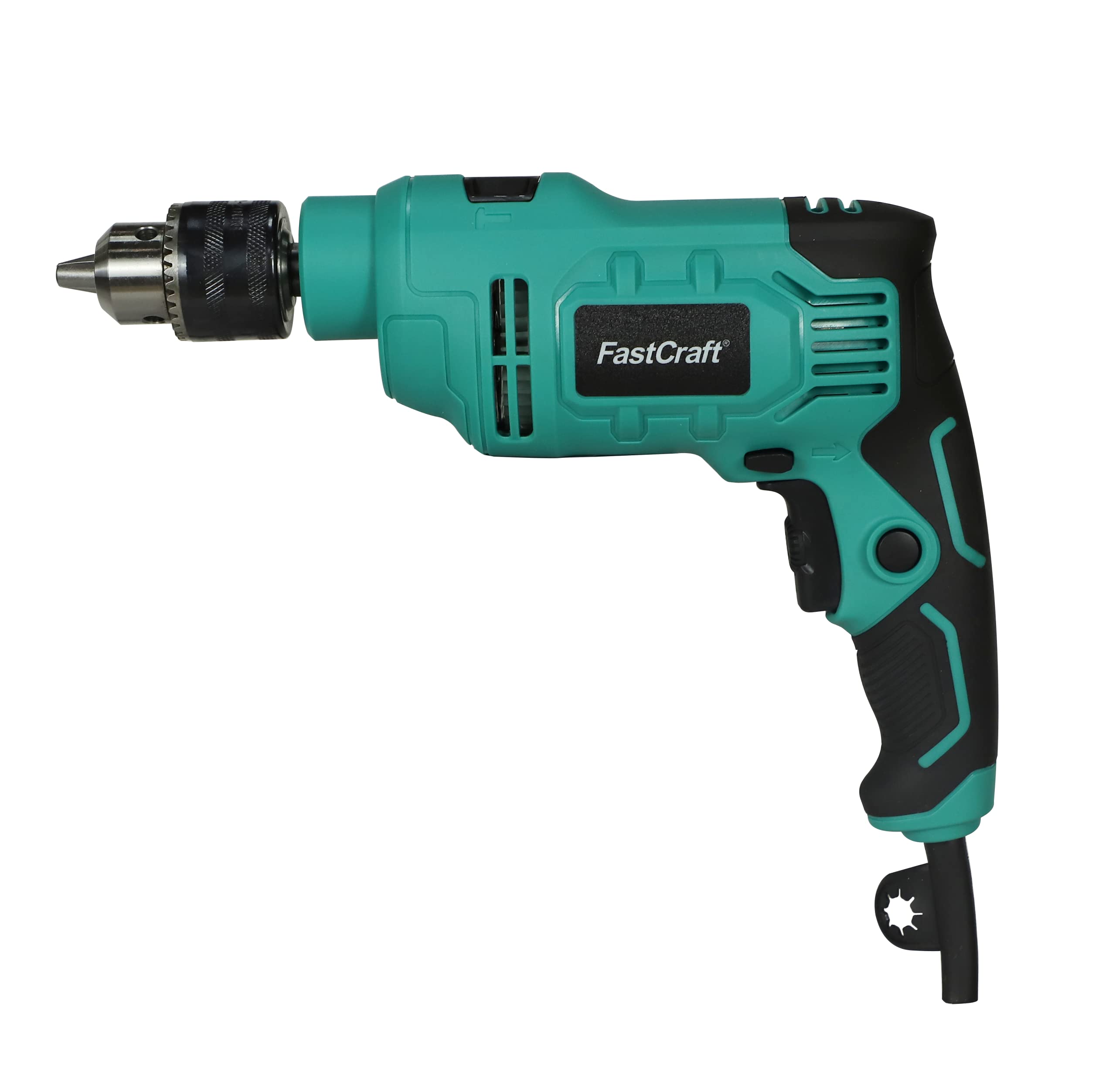 FastCraft Hammer Drill 104pc Bits Set - 9A Peak Power 1/2-inch Chuck Impact Drill Driver (0-2800RPM, Dual Switch) for Professional & Industrial Use - Perfect for Masonry, Metal, Wood & Concrete Drilling