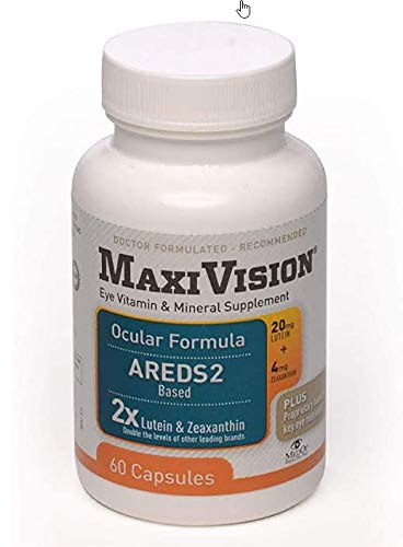 MedOp MaxiVision® Macula Formula - Eye Health Supplement with Lutein & Zeaxanthin (60 Capsules per Bottle, 2 Bottles) for Macular Degeneration Prevention & Vision Support