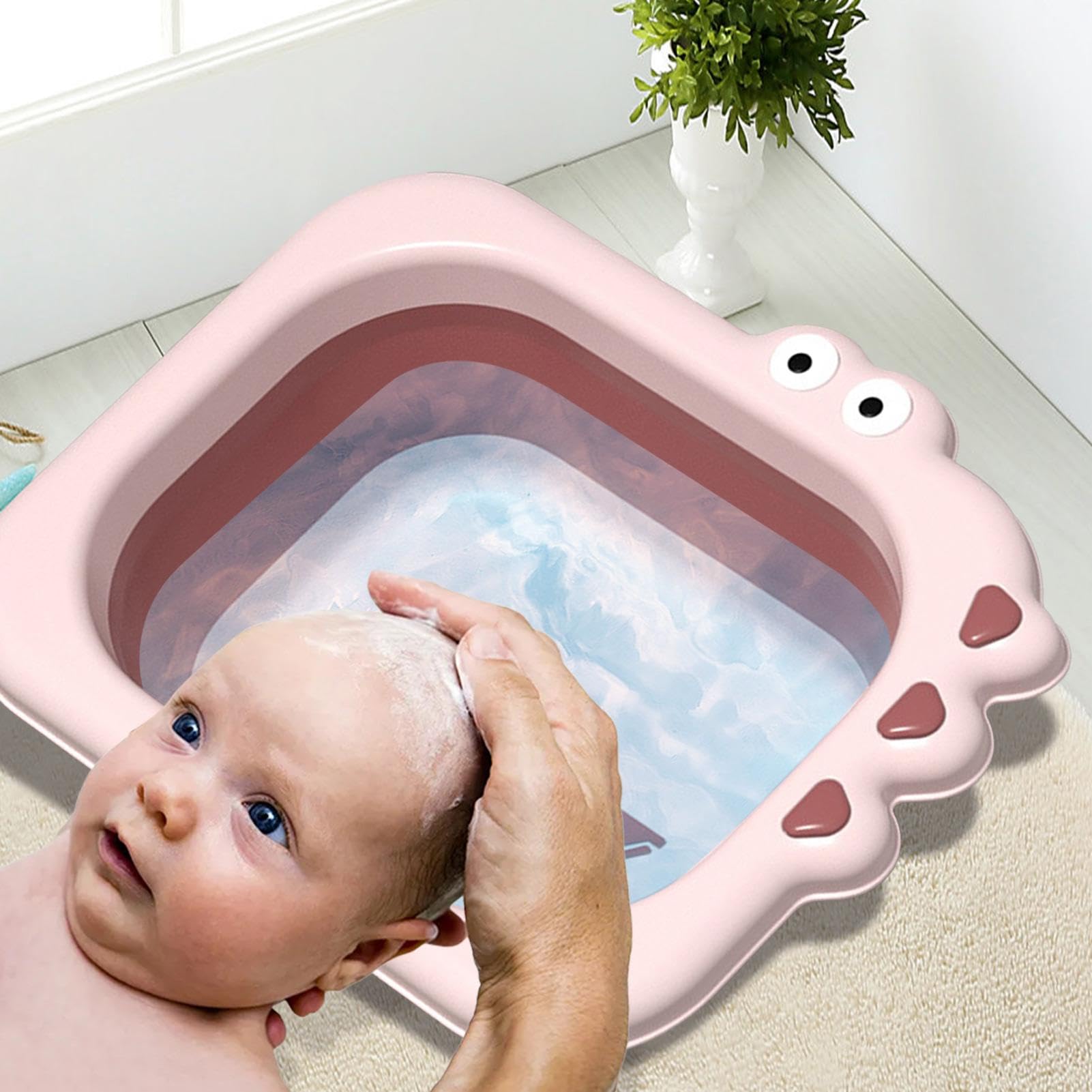2.5L Foldable Wash Basin - Multi-Purpose Portable Sink for Face, Feet, Baby Bottles & Breast Pump Parts | Camping, Travel, Home & Outdoor Use