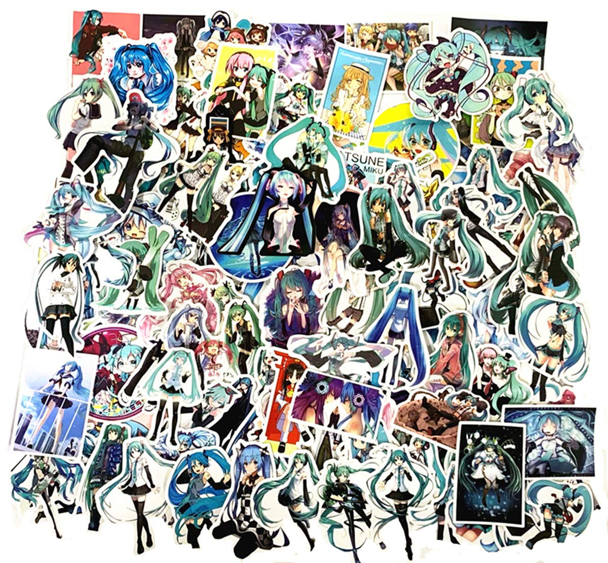 150PCS Hatsune Miku Anime Stickers - Cute Japanese Anime Girl Vinyl Decals for Laptop, Skateboard, Motorcycle, Bicycle, Luggage, Guitar - Perfect for DIY Decoration, School Supplies & Gift Giving