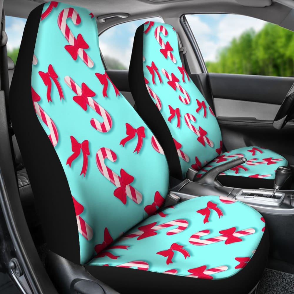 Best Christmas Candy Cane Car Seat Covers - Festive Holiday Auto Accessories for Cars, Trucks & SUVs - Perfect Xmas Gift Idea (Model 212303) - Great for Winter Road Trips & Holiday Travel