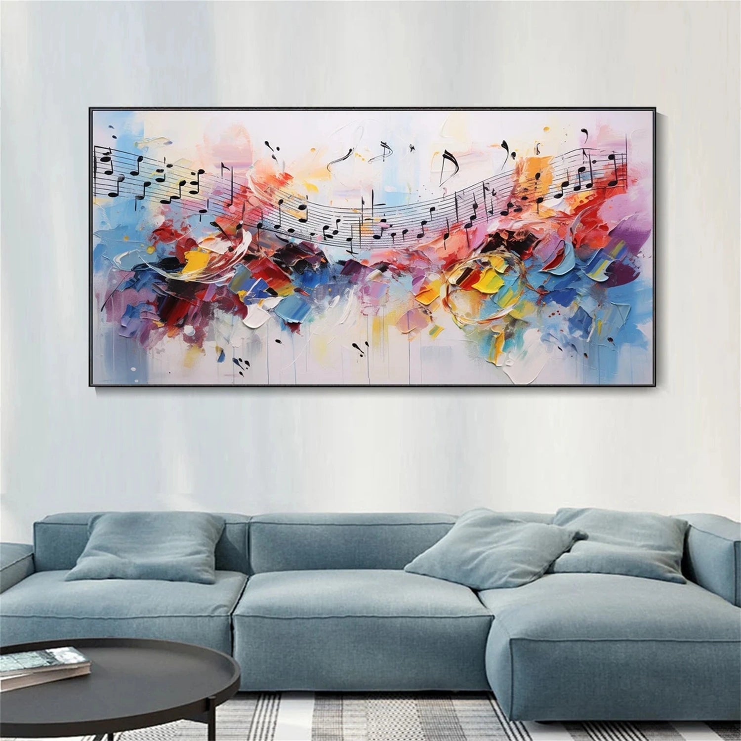 Abstract Painting #AB 287 - Modern Wall Art for Living Room, Bedroom & Office Decor - Handmade Canvas Artwork for Home & Office Interior Design