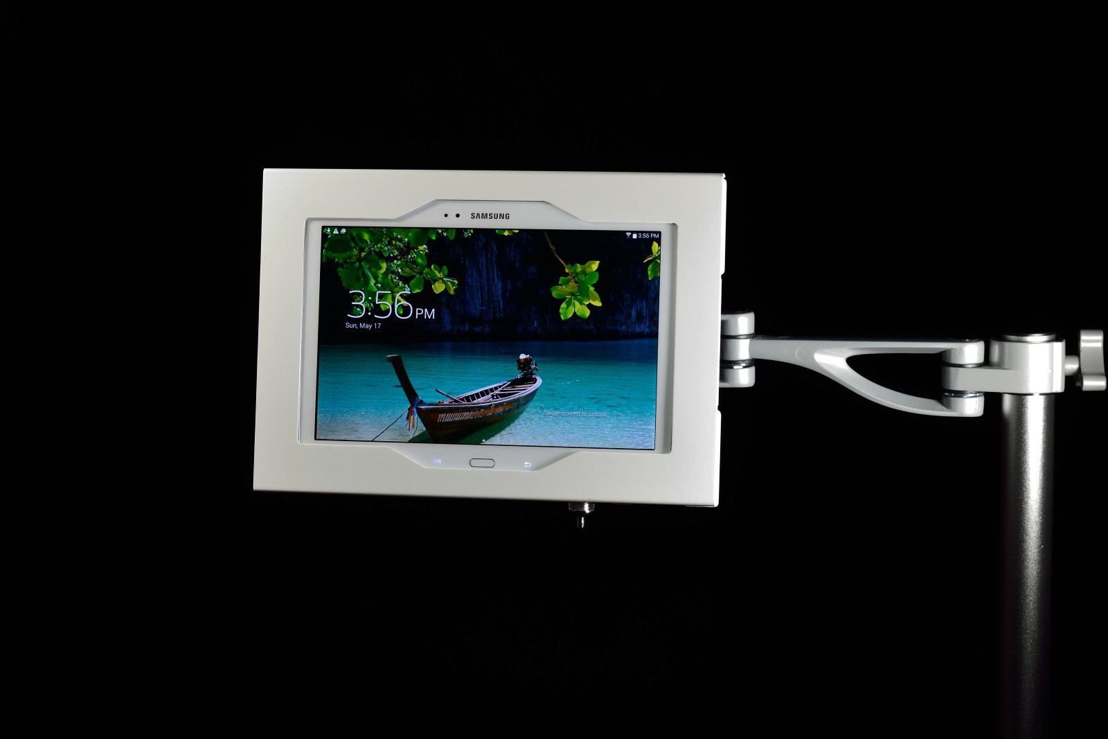 TABcare Anti-Theft Security Locking Metal Enclosure for Dell Latitude 5285/5290 - VESA Wall Mount Kiosk Case (White) - Perfect for Retail POS Systems, Store Displays & Public Kiosk Security