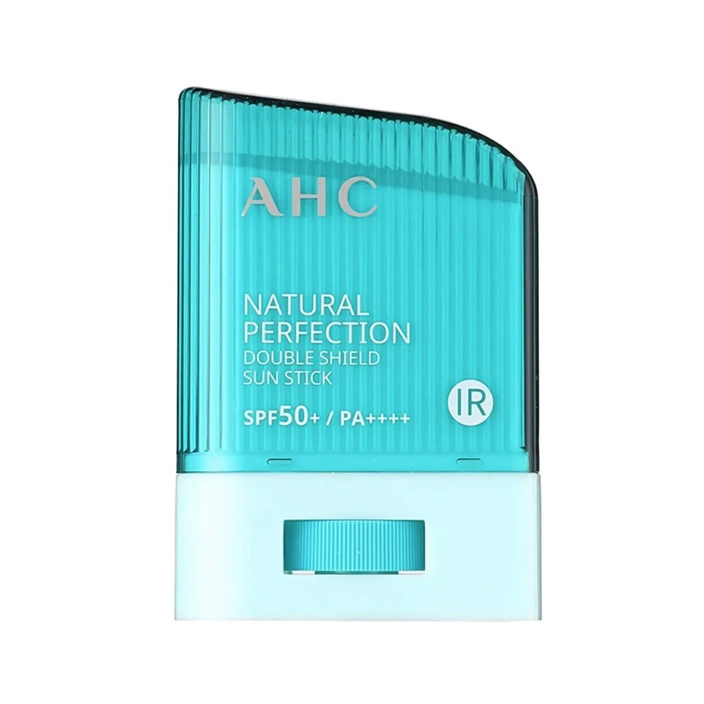 AHC Natural Perfection Double Shield Sun Stick SPF50+ PA++++ 14g / 22g - Broad Spectrum Sun Protection for Face & Body - Perfect for Outdoor Activities, Beach & Daily Use