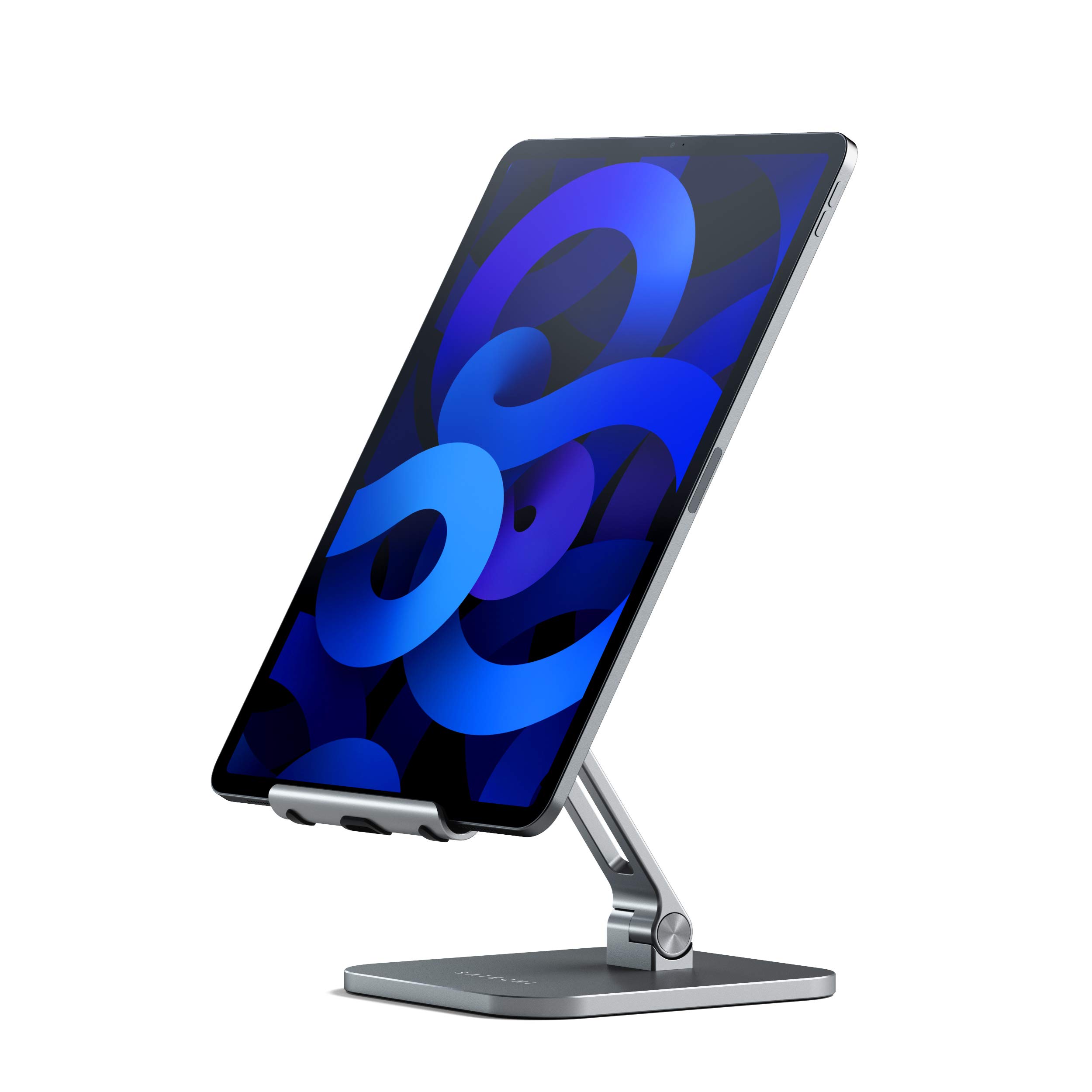 Satechi Aluminum Adjustable Desktop Stand with Soft Pads - Compatible with iPad Pro M2/M1, iPad Air M1, iPad Mini, iPhone 16/15/14 Series & More - Perfect for Home Office, Workstation & Tablet Viewing