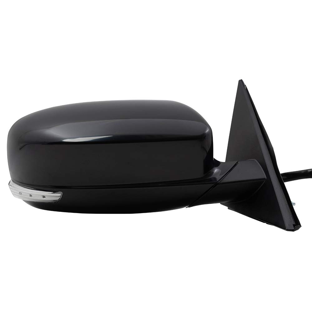 Brock Black Power Side Mirror with Heat, Signal, Puddle Light & Memory - Right Passenger Replacement for 2012-2018 Chrysler 300 | Blind Spot Detection Compatible | Perfect for Night Driving & Enhanced Safety