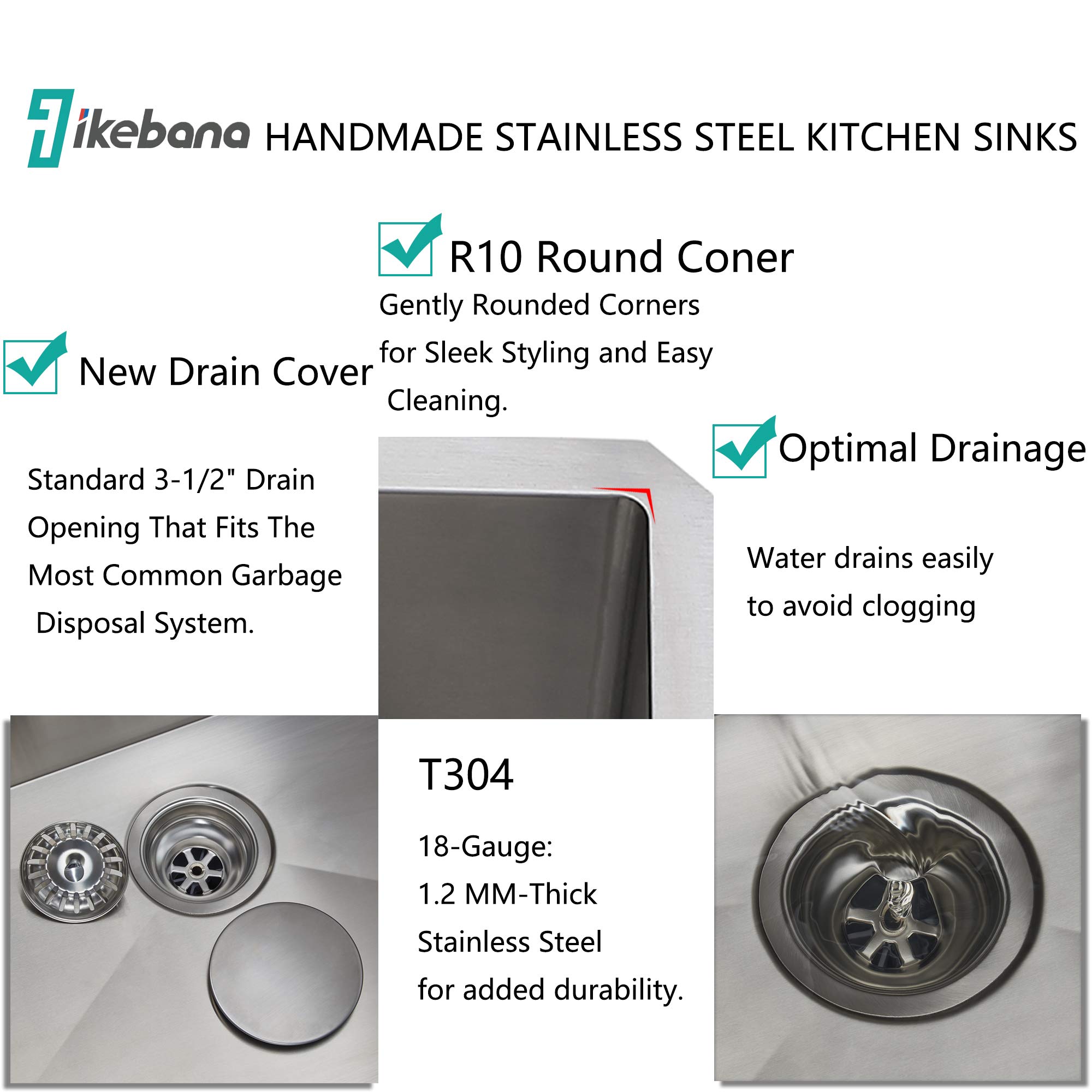 Stainless Steel Undermount Bar Sink 15x17 Inches - 18 Gauge Single Bowl Prep Sink with Rinse Grid & Drain Strainer - Perfect for Small Kitchens, Wet Bars & Commercial Workstations