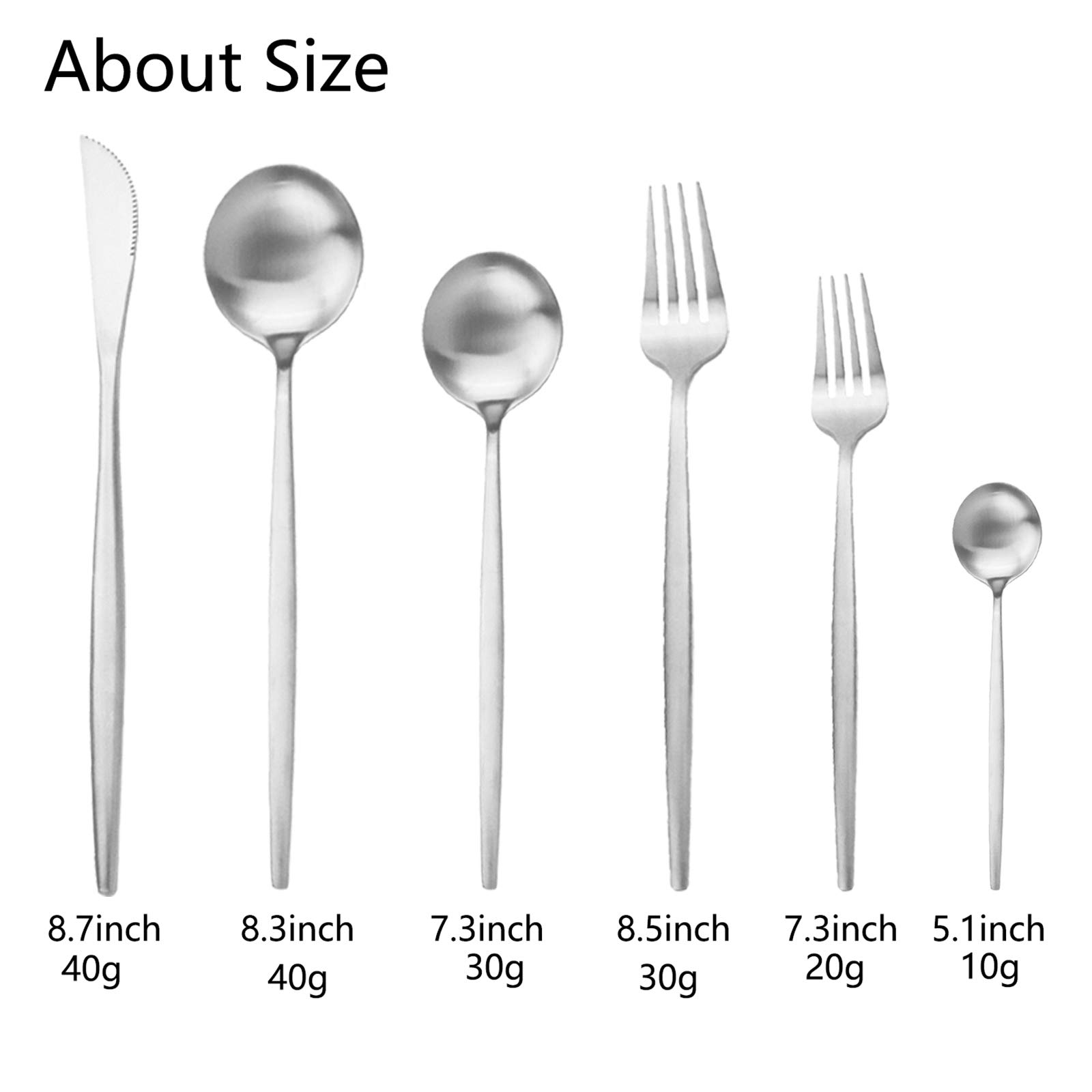 Premium 36-Piece Stainless Steel Flatware Set - Food Grade Silverware (6 Place Settings) - Matte Silver Forks, Spoons & Knives - Dishwasher Safe & Rust-Resistant for Daily Use, Dinner Parties & Restaurant Service
