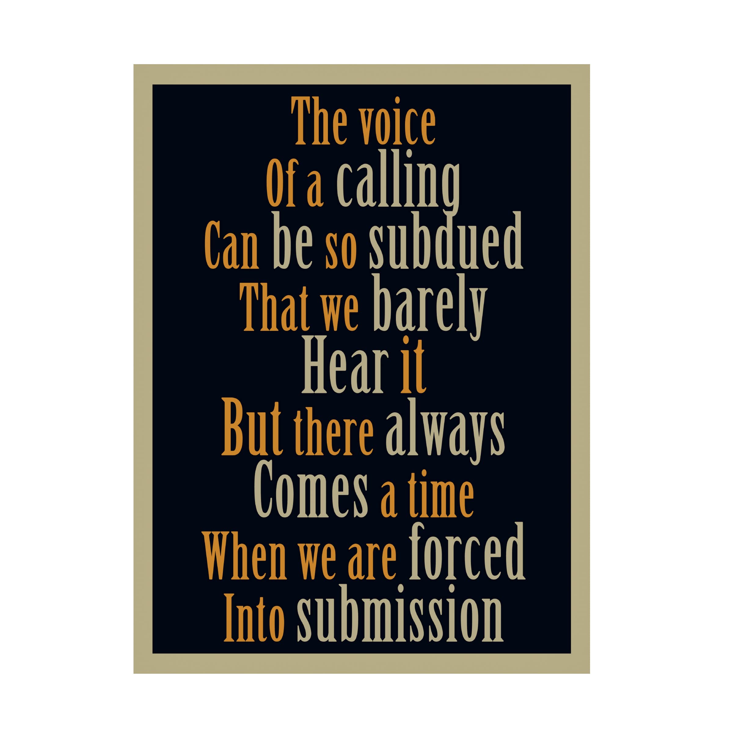 Richard Homawoo 'Calling Word Art' Canvas Wall Decor - Modern Inspirational Home & Office Artwork for Living Room, Bedroom, or Workspace