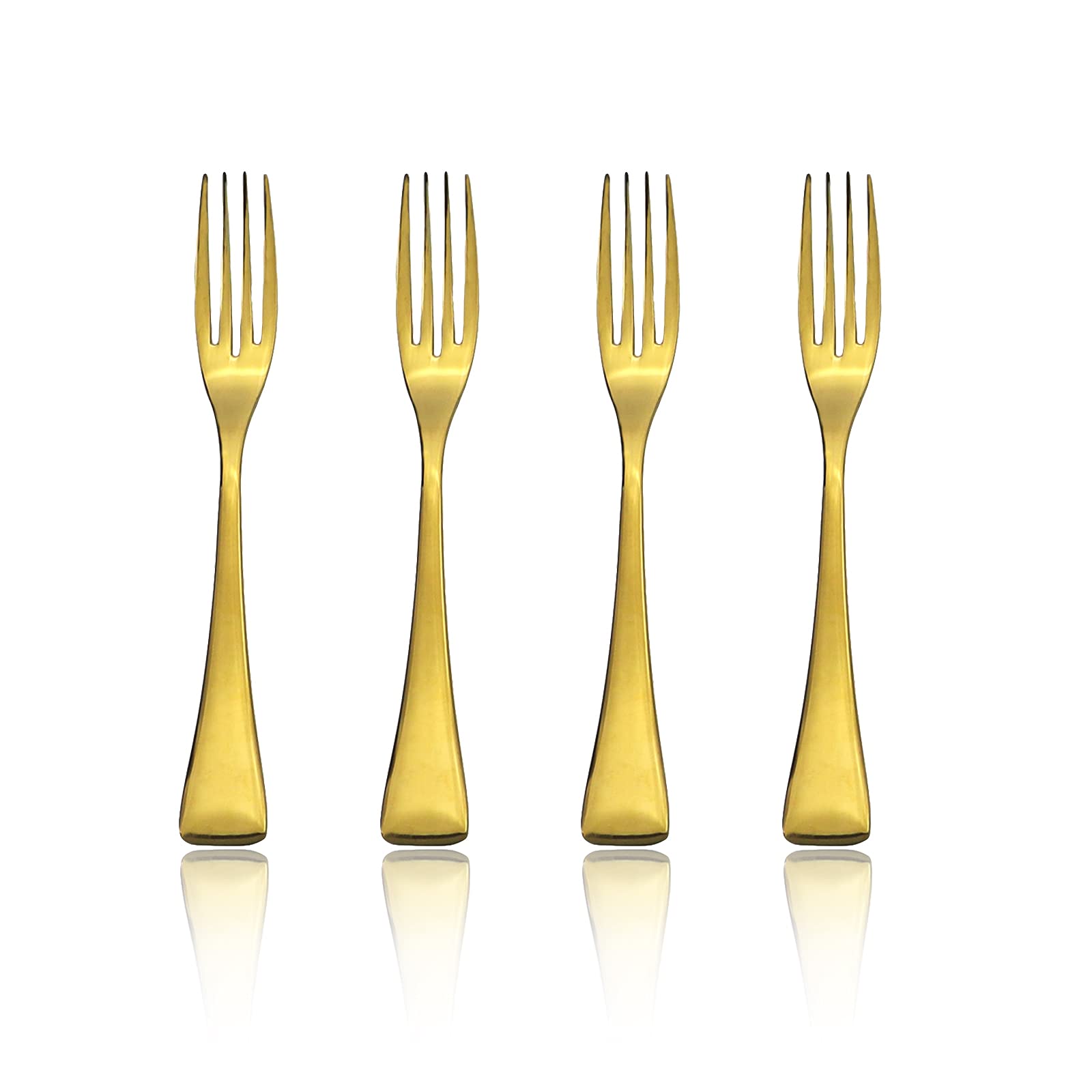 Premium 4-Piece 18/10 Stainless Steel Gold Dinner Forks Set - 8.46