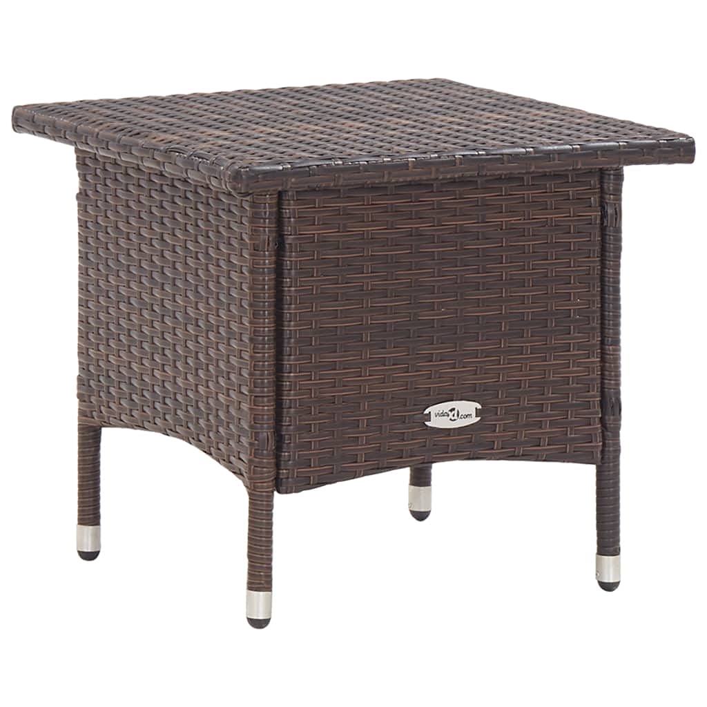 Premium Poly Rattan Outdoor Side Table - 19.7