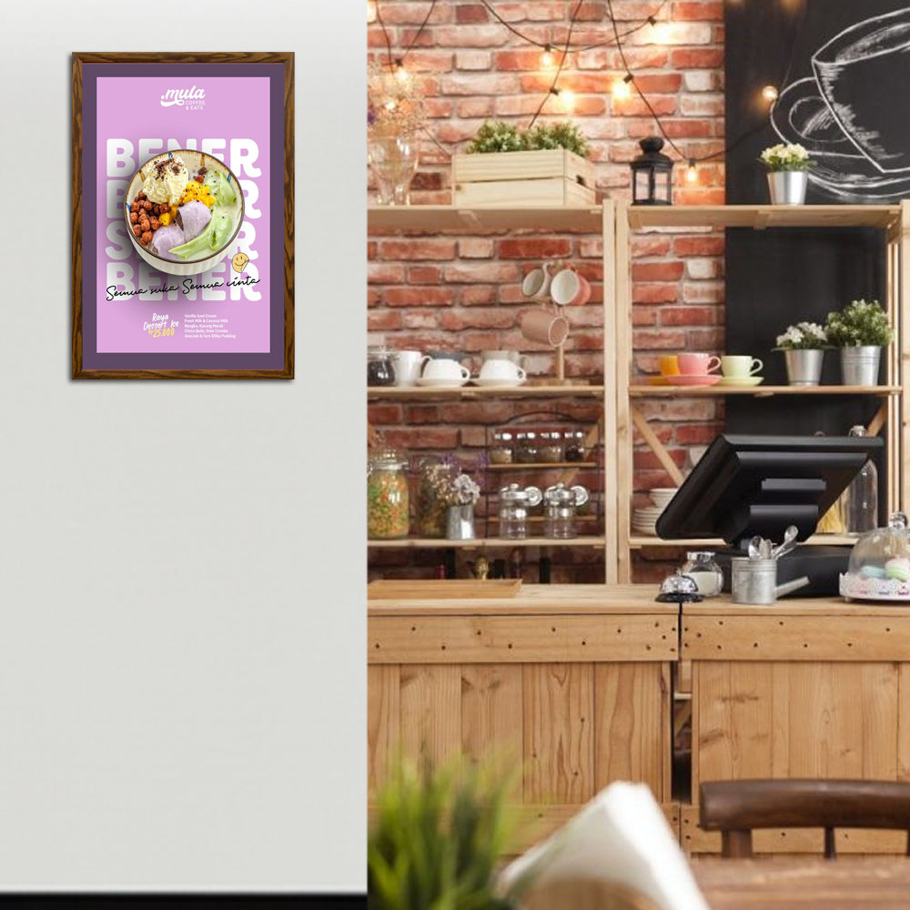 11x14 Designer Wood Snap Frames for Posters with 4