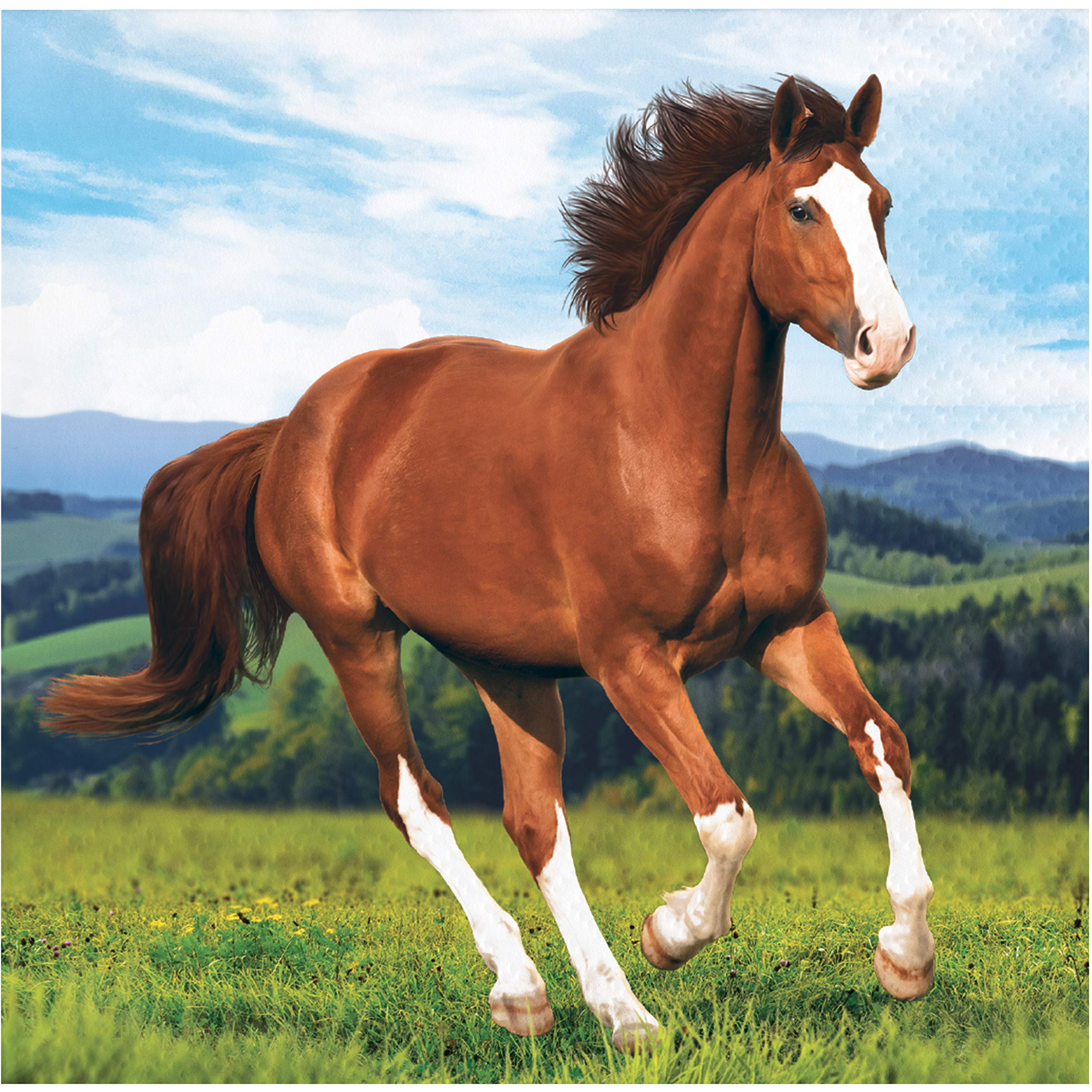 Premium Wild Horse Beverage Napkins - 16 Count, Eco-Friendly Paper Cocktail Napkins for Parties, Weddings, and Home Entertaining