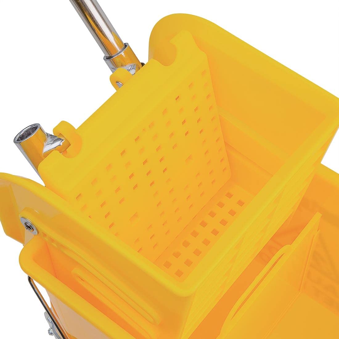 20L Yellow Cleaning Bucket with Wringer and Handle - 480x280x350mm for Home, Office & Outdoor Use