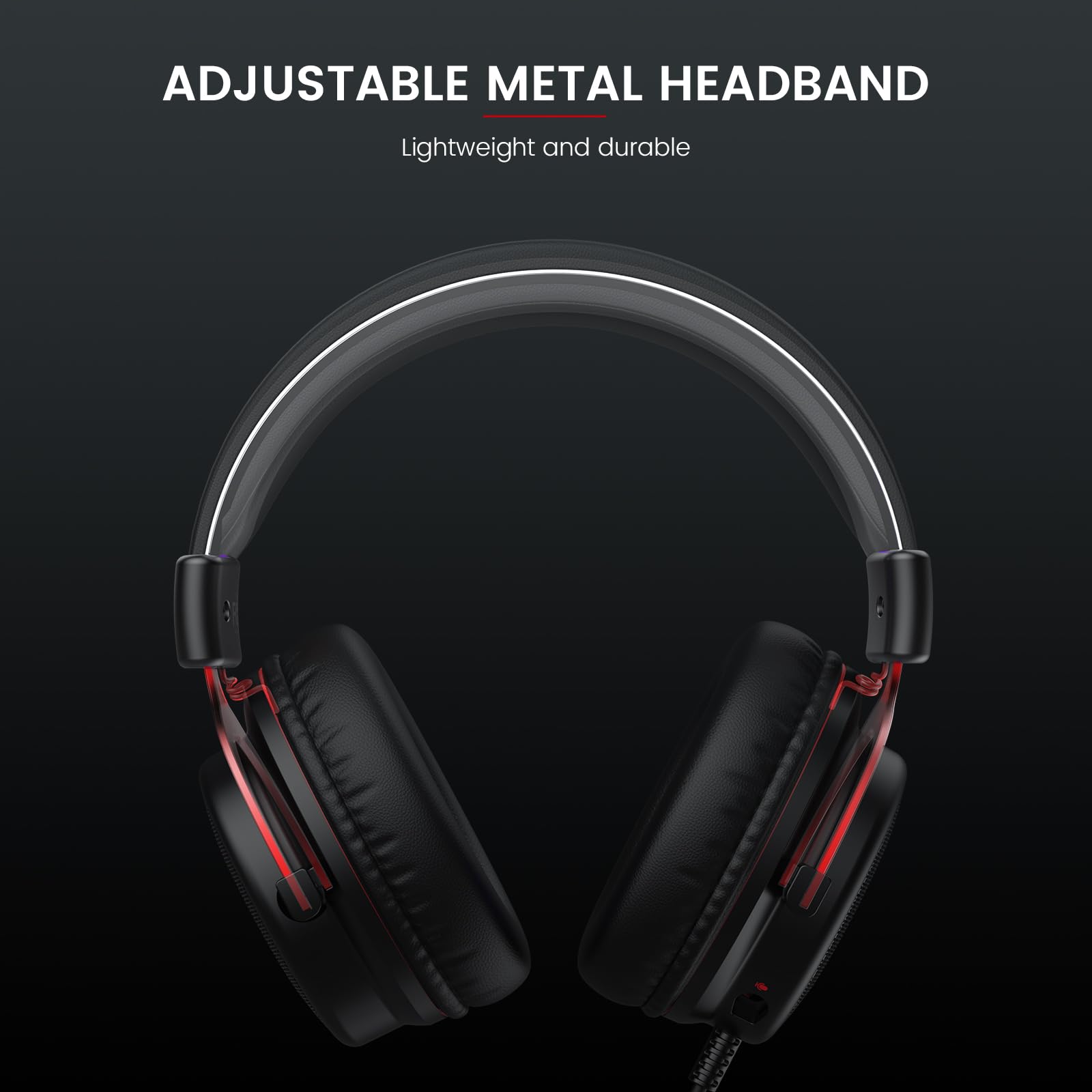 EKSA E900 Pro Gaming Headset with Detachable Noise-Canceling Microphone - 3D Surround Sound Wired Headphones for PC, PS4, PS5, Xbox, Nintendo Switch, Laptop & Mobile Devices (3.5mm Jack) - Perfect for Competitive Gaming, Streaming & Online Meetings