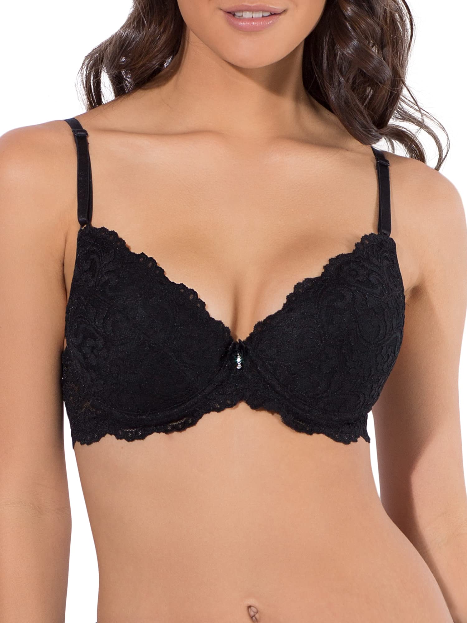 Smart & Sexy Women's Signature Lace Push-up Bra - Comfortable Underwire Support for Everyday Wear, Date Night & Special Occasions