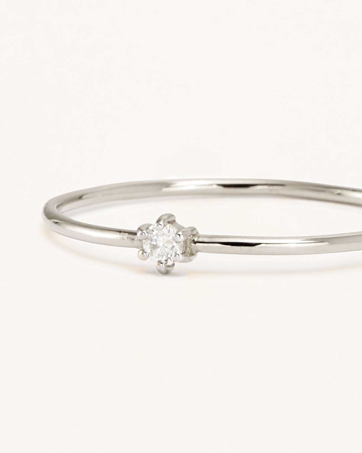 14K Solid White Gold Sweet Droplet Diamond Ring - Elegant Dainty Jewelry for Women, Perfect for Engagement, Anniversary & Special Occasions