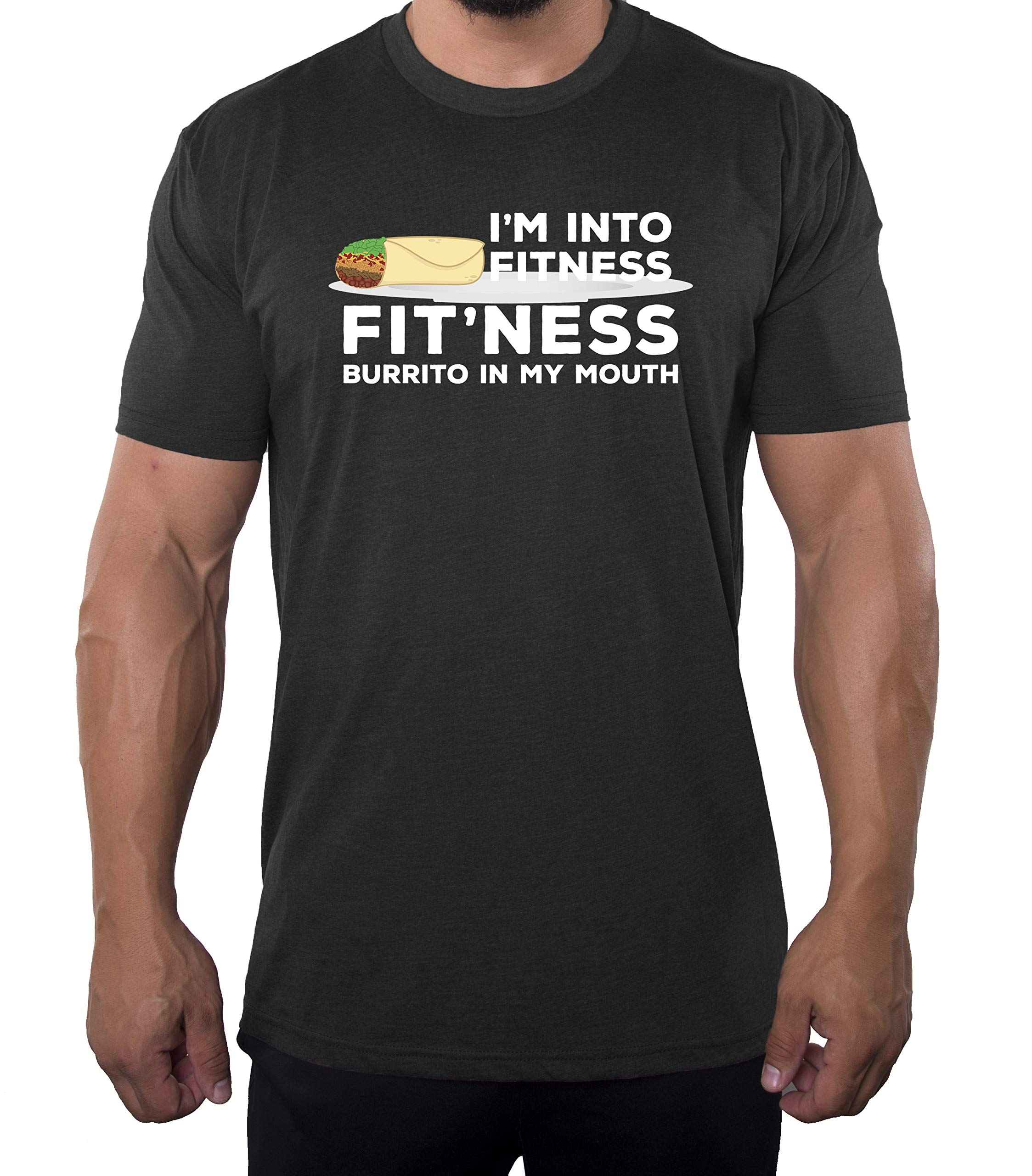 Funny Fitness Burrito T-Shirt for Men - Gym Workout & Food Lover Humor - Perfect for Gym, Running & Casual Wear