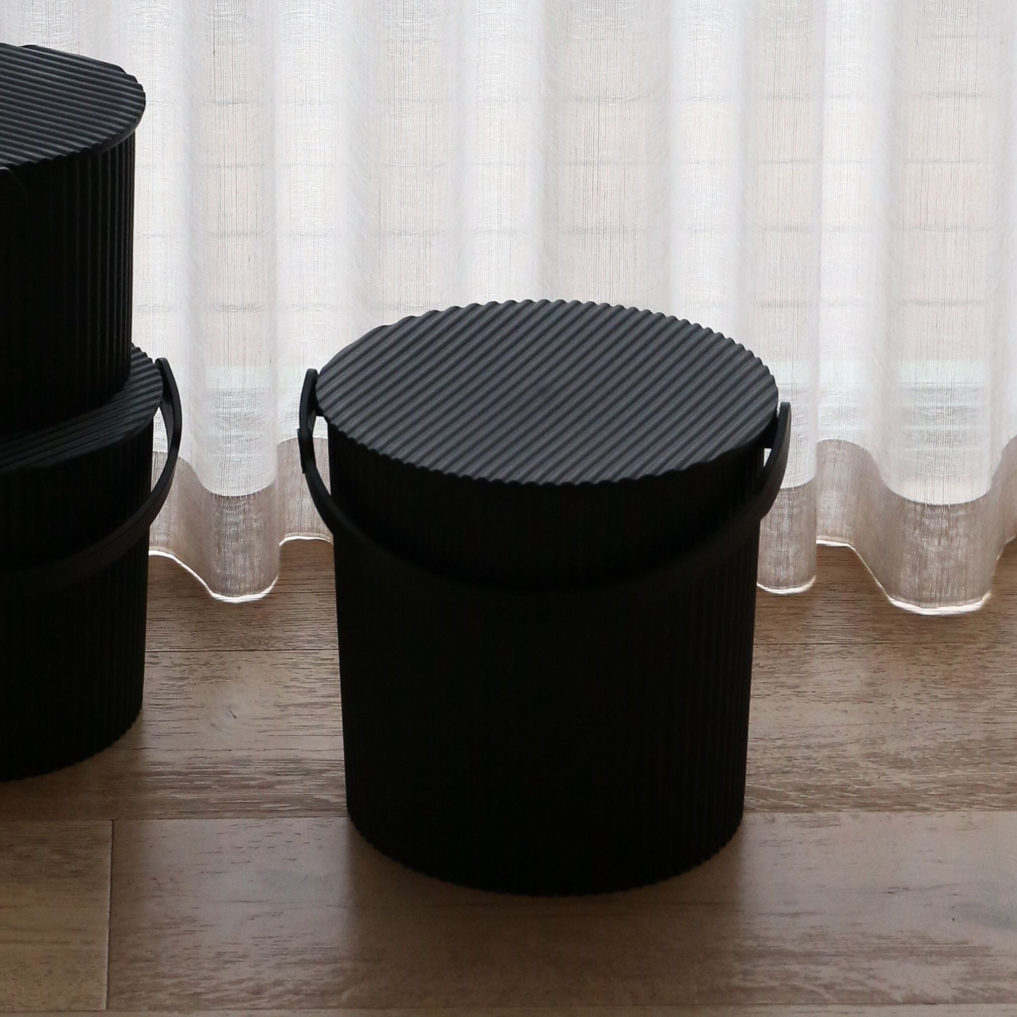 HACHIMAN KASEI 10L Black Storage Bin with Lid - Multi-Purpose Organizer for Home, Garage, Garden & Office - Durable Plastic Container for Toys, Tools, Supplies & More