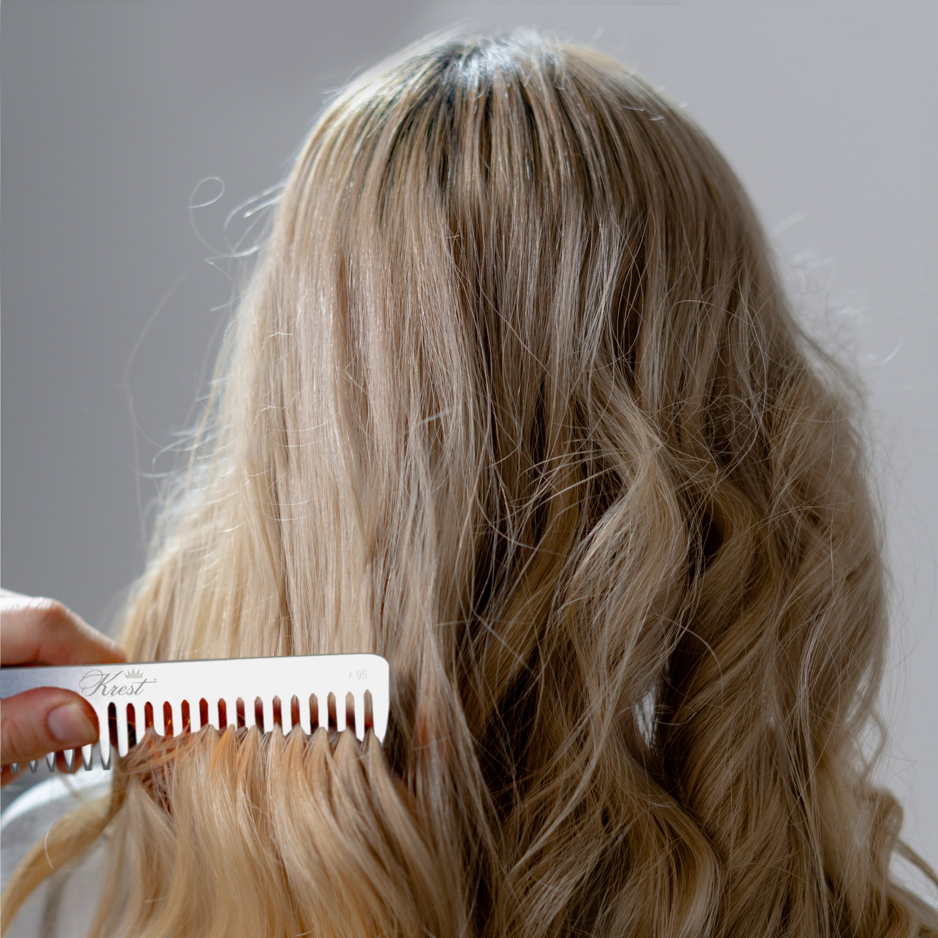 Krest Professional Metal Combs - Premium Aluminum Hair Combs 100% Hand Finished for Men & Women - Perfect for Styling, Barber Shops, and Travel