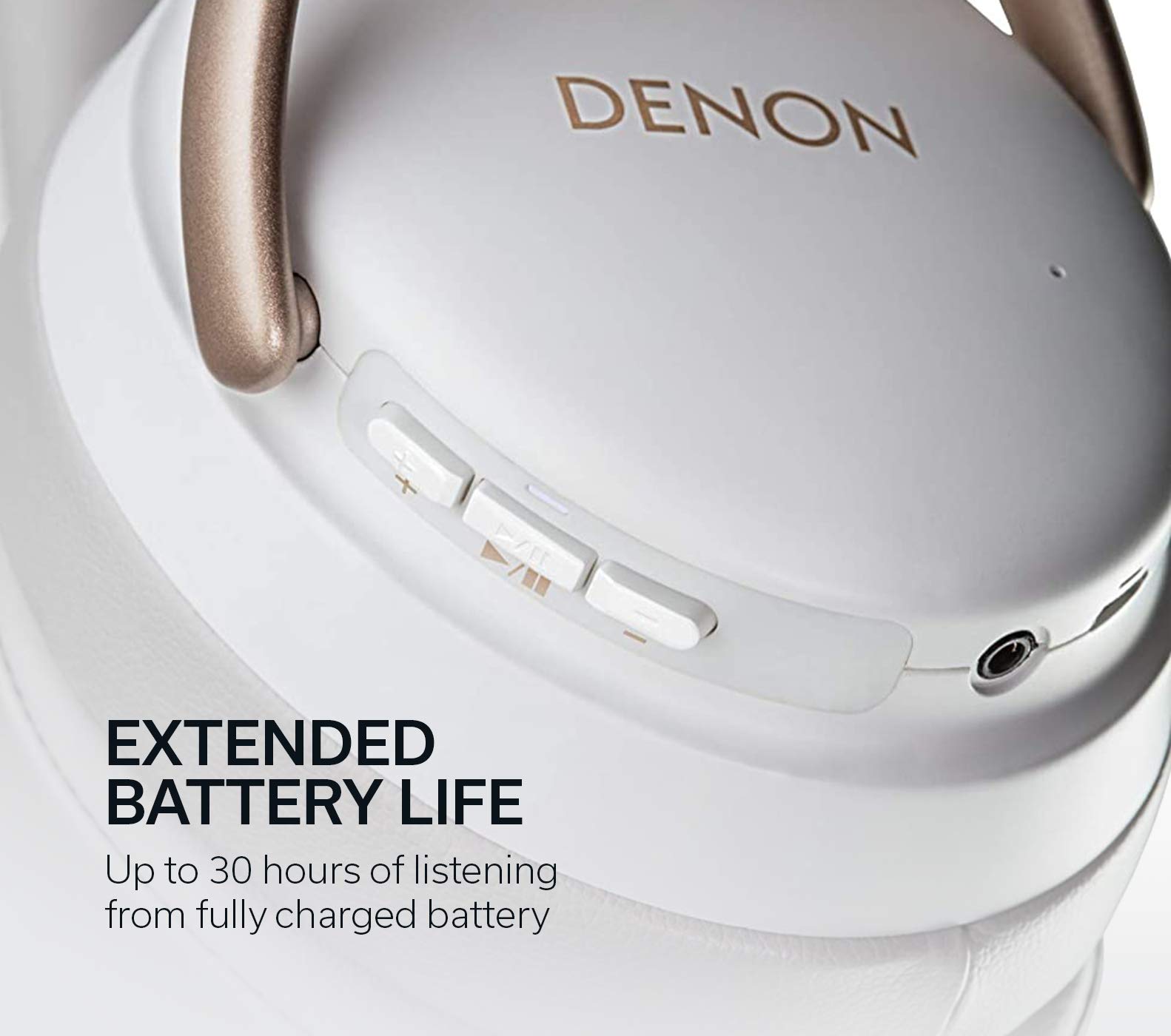 Denon AH-GC25W Premium Wireless Headphones with aptX Bluetooth - Hi-Res Audio, 30H Battery Life, Comfort Fit & Auto-Standby - Ideal for Travel, Work & Music Lovers (Black, AHGC25WBK)