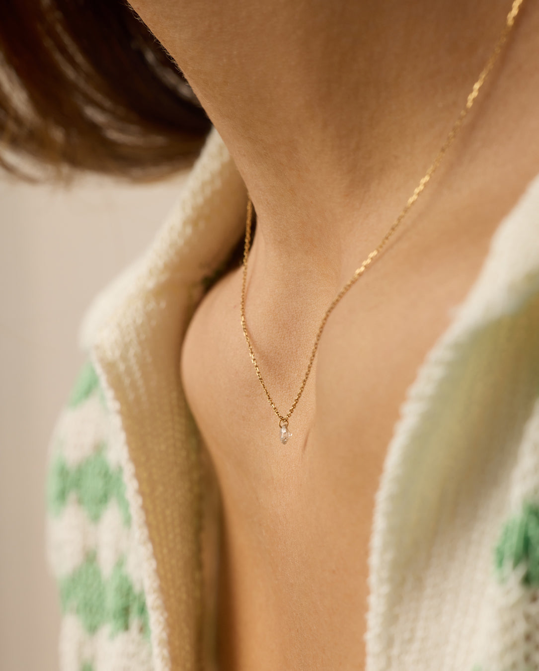 Floating Diamond Necklace for Women - 14K Gold Plated Elegant Pendant Jewelry Gift for Anniversary, Valentine's Day & Special Occasions | Perfect for Date Nights, Weddings & Formal Events