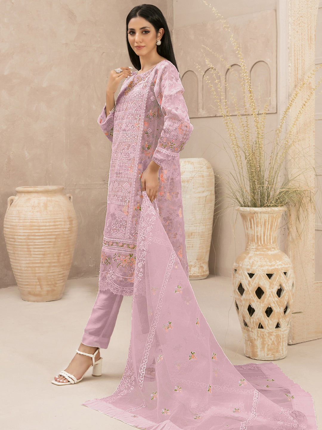 Elegant Baby Pink Designer Pant Suit with Exquisite Embroidery - Perfect for Weddings, Parties & Special Occasions