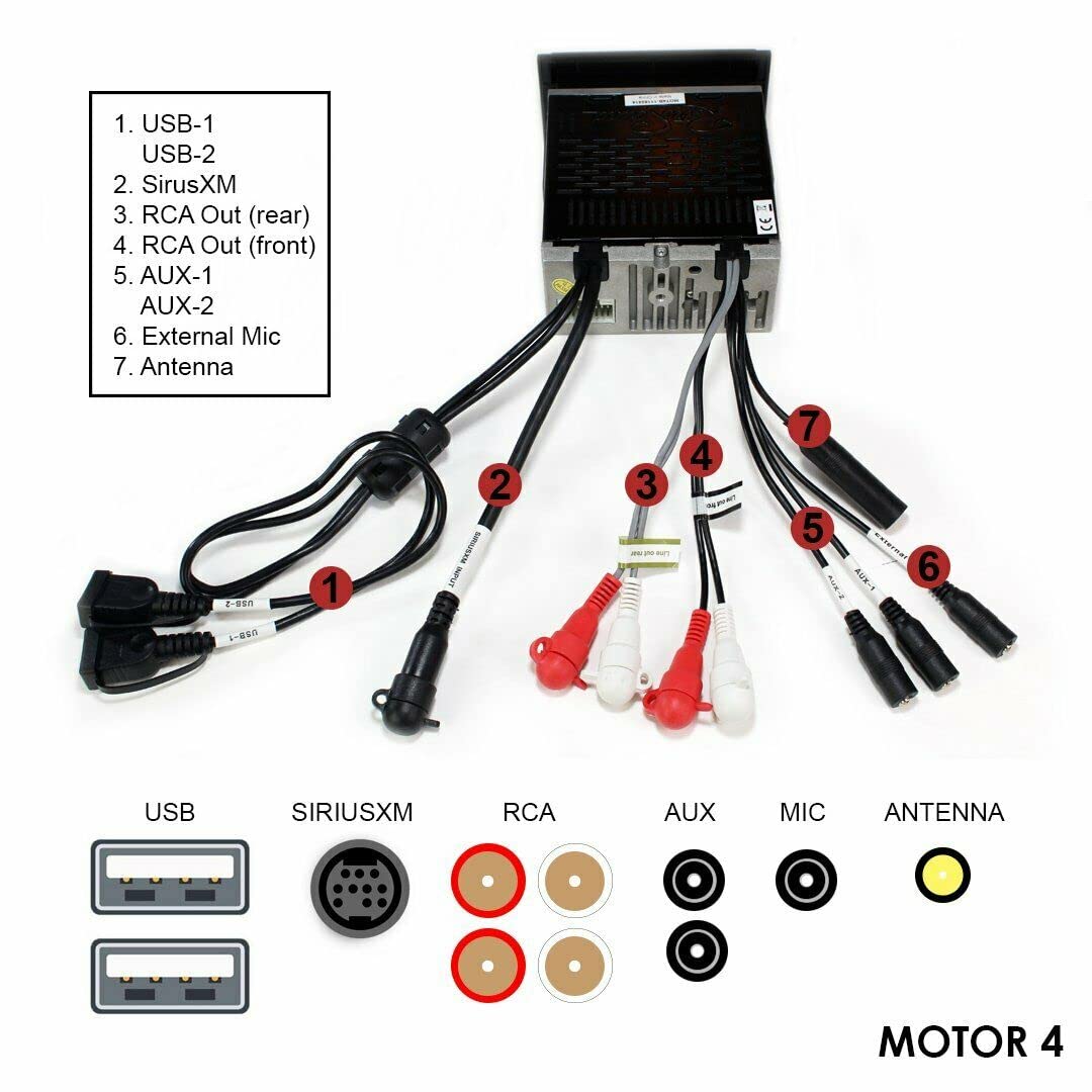 Daytona Radio Motor 4 with Chrome Pushbuttons & Knobs Kit - Compatible with Chevy Camaro, Pontiac Firebird, GTO & Chevelle - Classic Car Stereo Upgrade for Restorations & Custom Builds