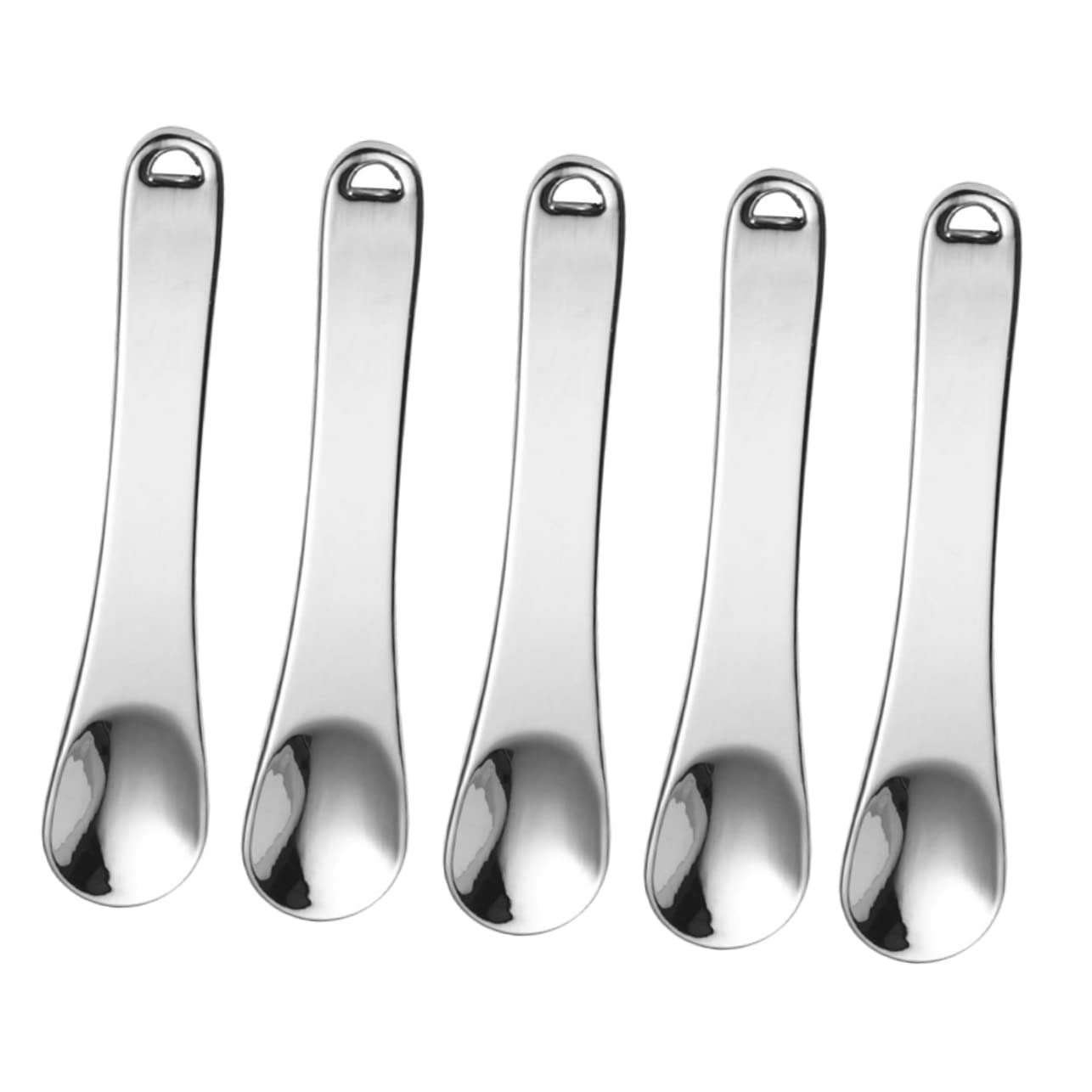 Gatuida 5-Piece Refillable Sunscreen Dispenser Set - Zinc Alloy Silver Cosmetic Spatulas for Creams & Skincare Products | Perfect for Travel, Salon Use & Daily Beauty Routine