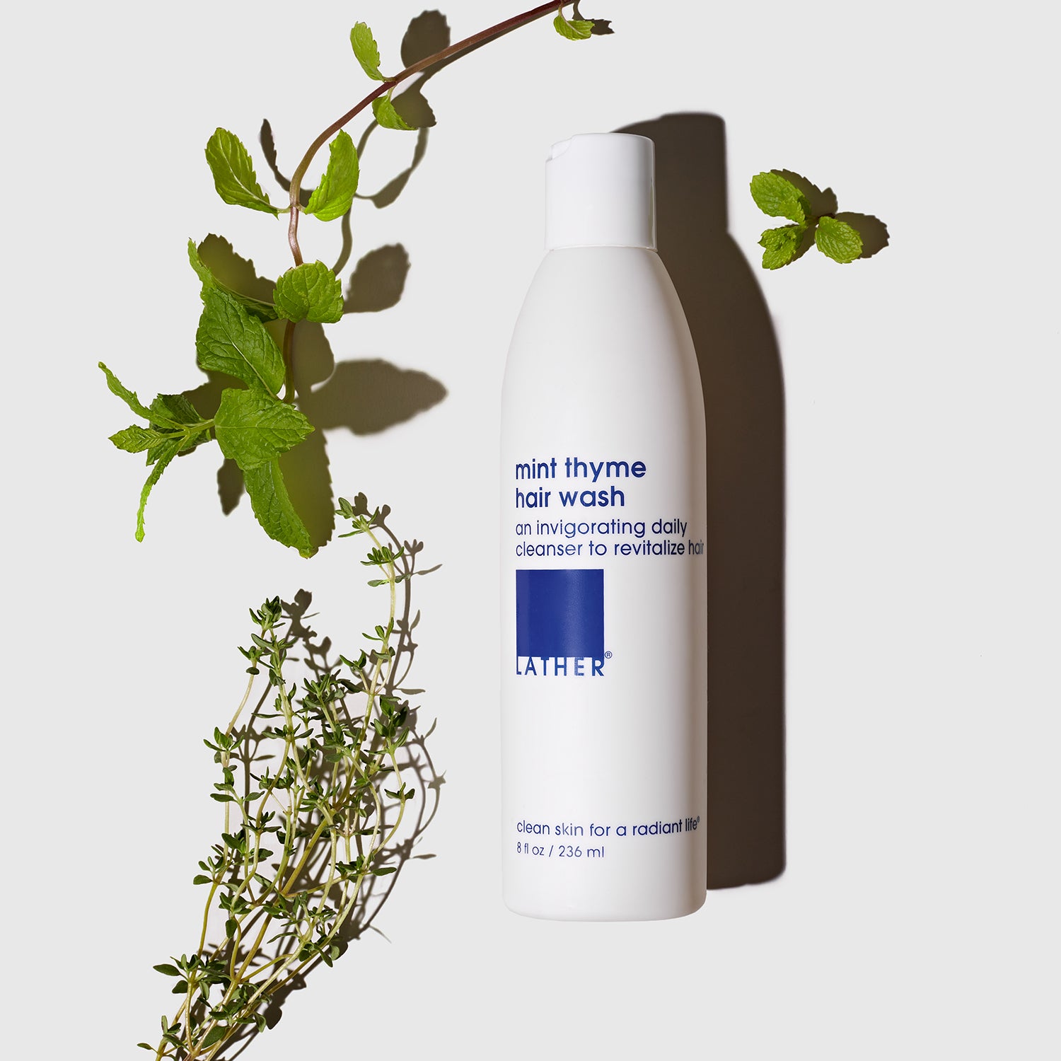 Natural Mint & Thyme Hair Wash Shampoo - Gentle Cleansing for All Hair Types - Perfect for Daily Use & Scalp Care