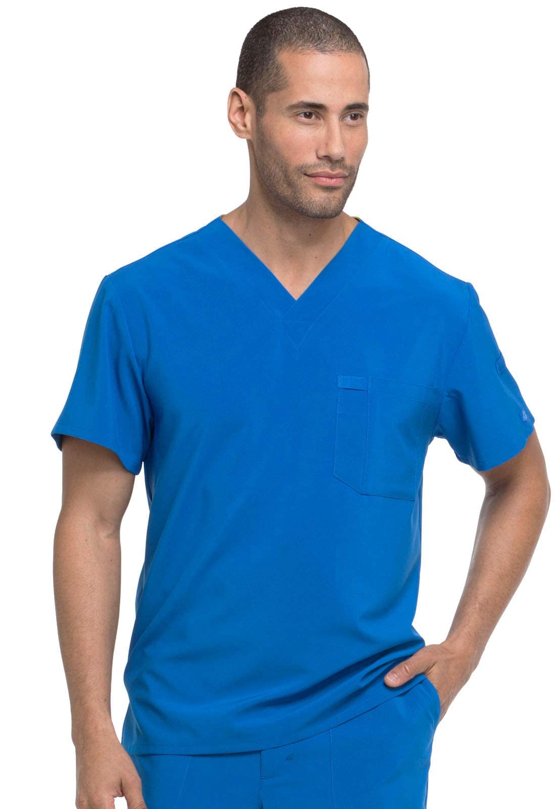 Dickies EDS Essentials Men's Scrubs Top - V-Neck Tuckable Work Shirt DK635 for Medical Professionals & Healthcare Workers