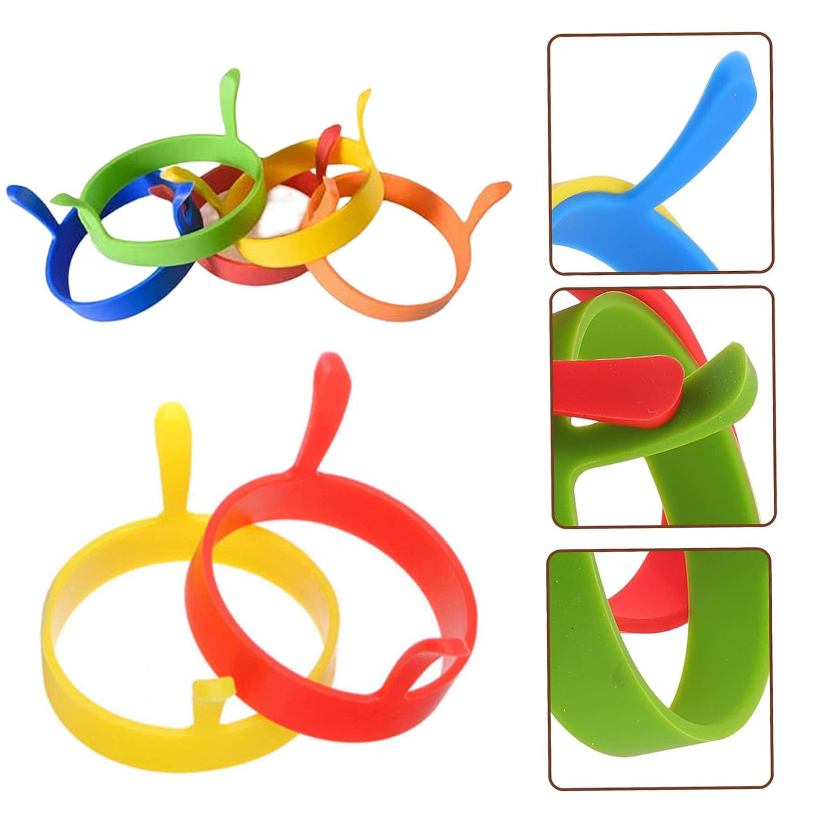 4 Pack Non-Stick Silicone Egg Rings - 3.15 Inch Round Fried Egg Molds for Perfect Sunny Side Up Eggs | Heat-Resistant Pancake & Egg Cooking Rings | Ideal for Breakfast, Brunch, Camping & Kitchen Use