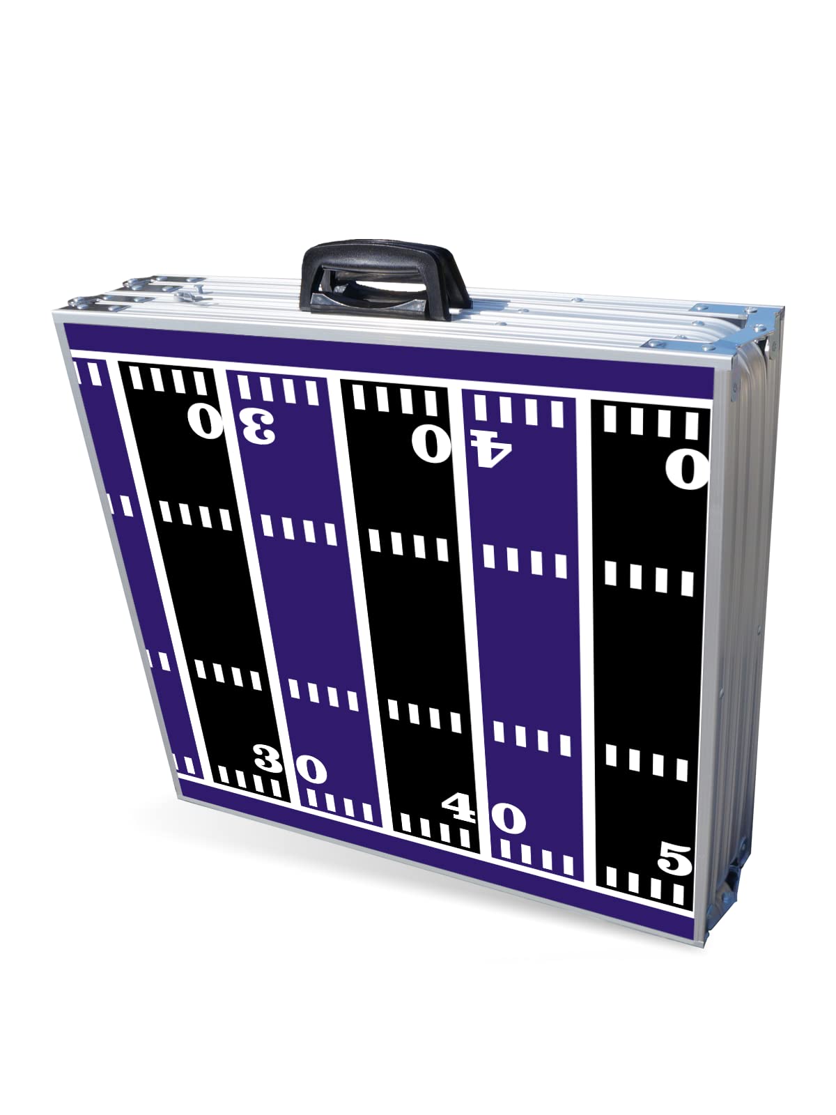 8-Foot Folding Portable Beer Pong Table with Cup Holders & LED Lights - Baltimore Ravens Football Field Design - Perfect for Tailgating, Parties & Outdoor Games (Choose Your Size)