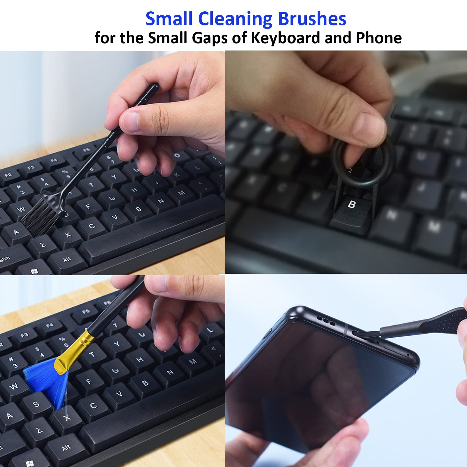 12PCS Nylon Anti-Static Keyboard Cleaning Brushes with Plastic Handle - Computer & Laptop Cleaning Kit for Electronics, PC, MacBook - Perfect for Office, Home & Gaming Setup Maintenance