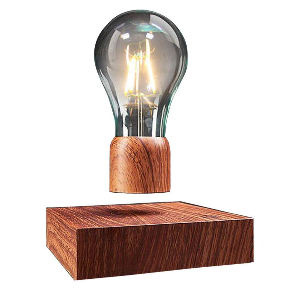 Magnetic Levitating Floating Wireless LED Light Bulb Desk Lamp - Unique Tech Gift for Home, Office, Bedroom Night Light & Modern Decor - Perfect for Study, Relaxation & Ambient Lighting