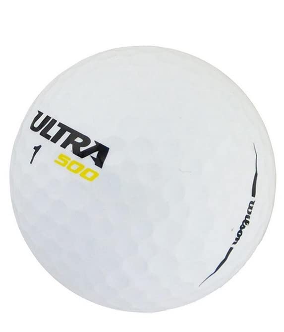 Wilson Ultra 500 Recycled Golf Balls 4A Near Mint Condition - Bulk Used Golf Balls for Men & Women | Perfect for Driving Range Practice & Casual Play