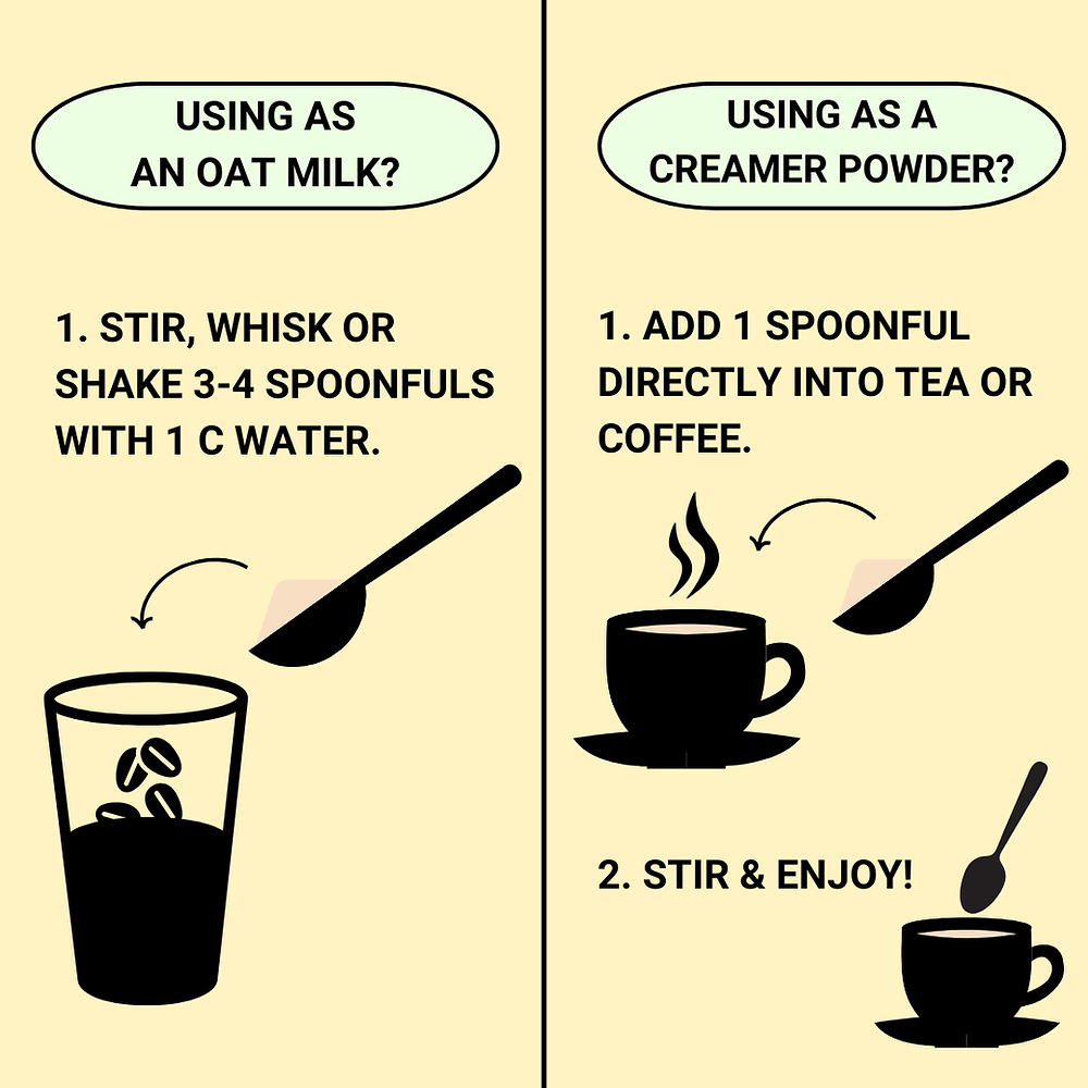 Organic Vanilla Unsweetened Oat Milk Powder by Magic Oats - Dairy-Free, Vegan, Gluten-Free Plant-Based Milk Alternative for Coffee, Smoothies & Baking
