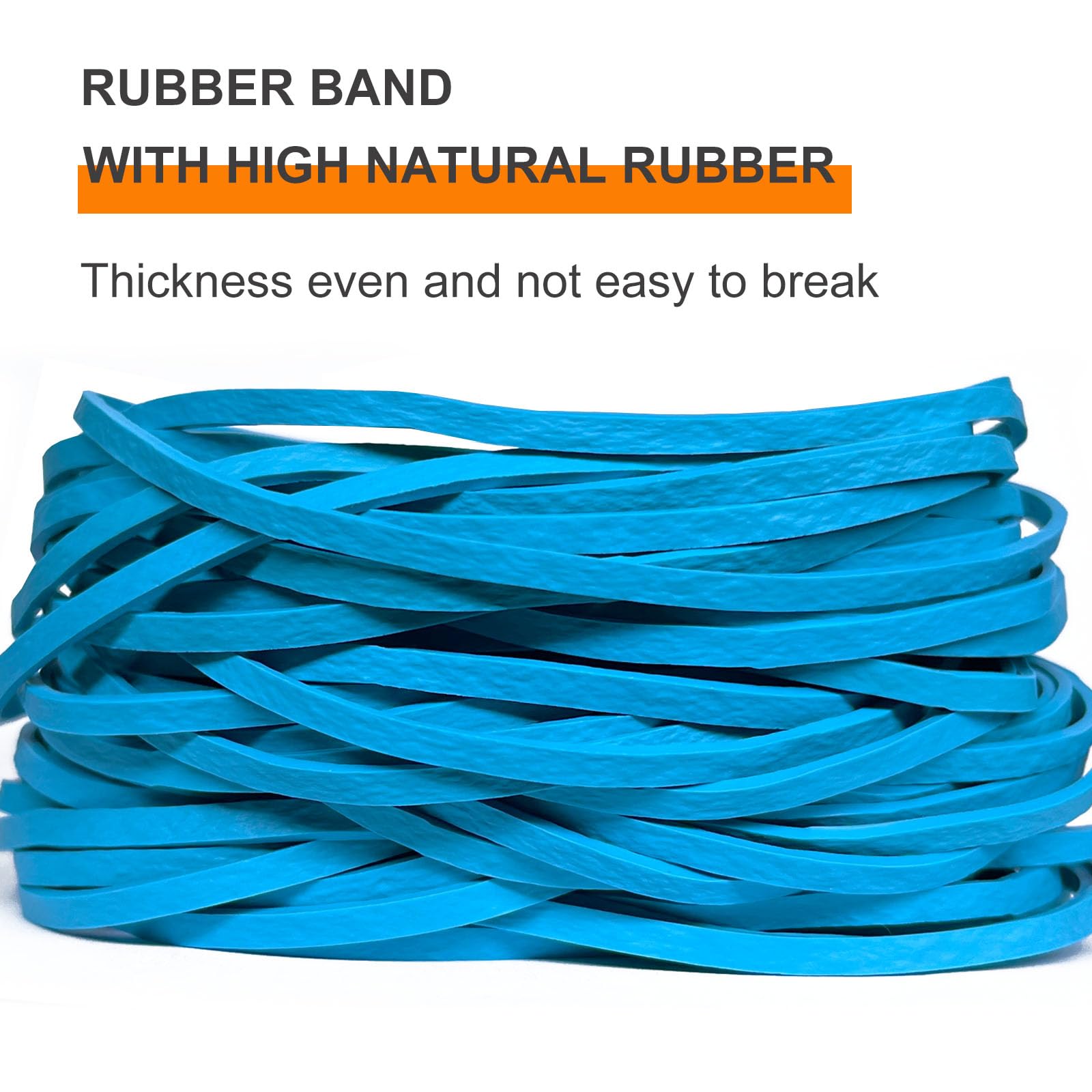 120pcs Heavy Duty Large Rubber Bands Bulk - Extra Long Strong Elastic Bands for Office, School, Home & Kitchen - Perfect for File Folders, Trash Cans, Bundling & Organizing Supplies