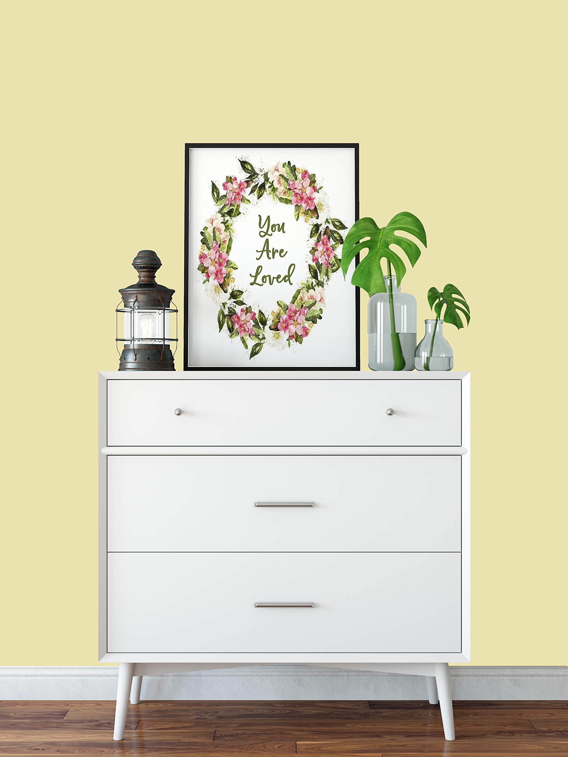Baby Girl Nursery Wall Art - Pink Floral Motivational Quote Print for Kids & Teen Girls Room Decor - 8x10 UNFRAMED - Perfect for Bedroom, Playroom & Nursery Decorations