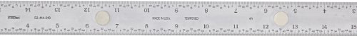 Fowler 52-414-018 18-Inch Rigid Steel Magnetic Ruler with Satin Chrome Finish | 4R Graduation Interval | Precision Measuring Tool for Metalworking, Woodworking & Engineering | Workshop, Construction & DIY Projects