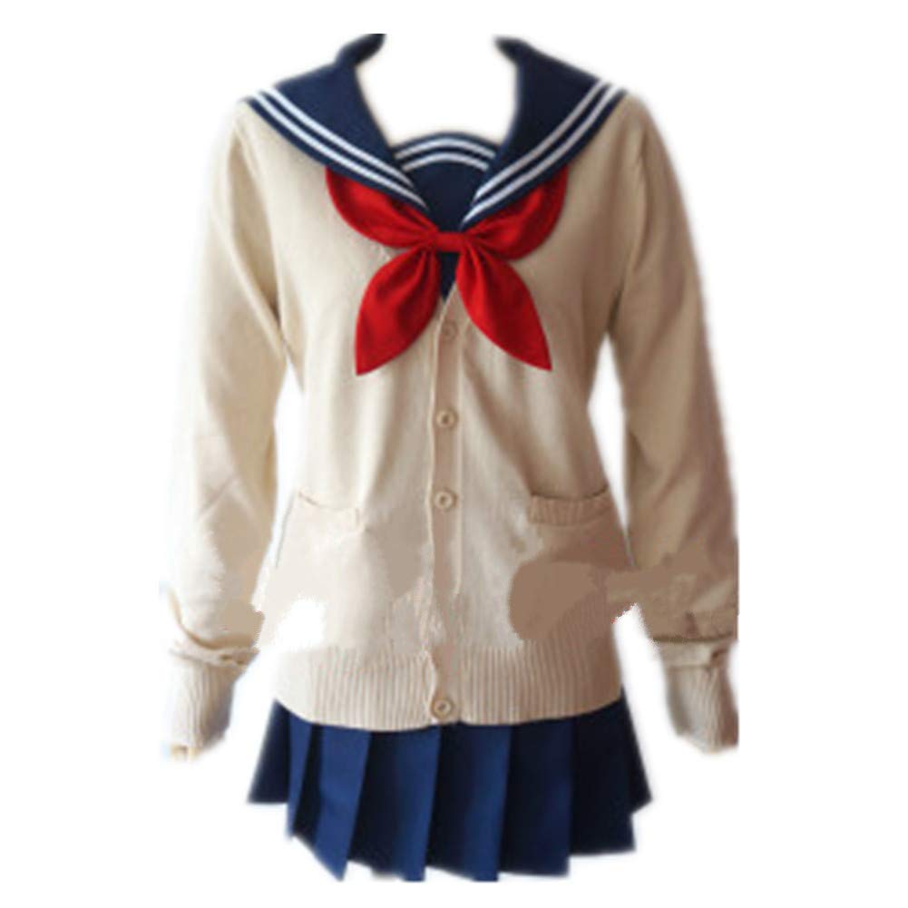 My Hero Academia Himiko Toga Cross Body Cosplay Costume - Girls Anime Uniform Sweater Outfit for Halloween, Comic Con & Cosplay Events