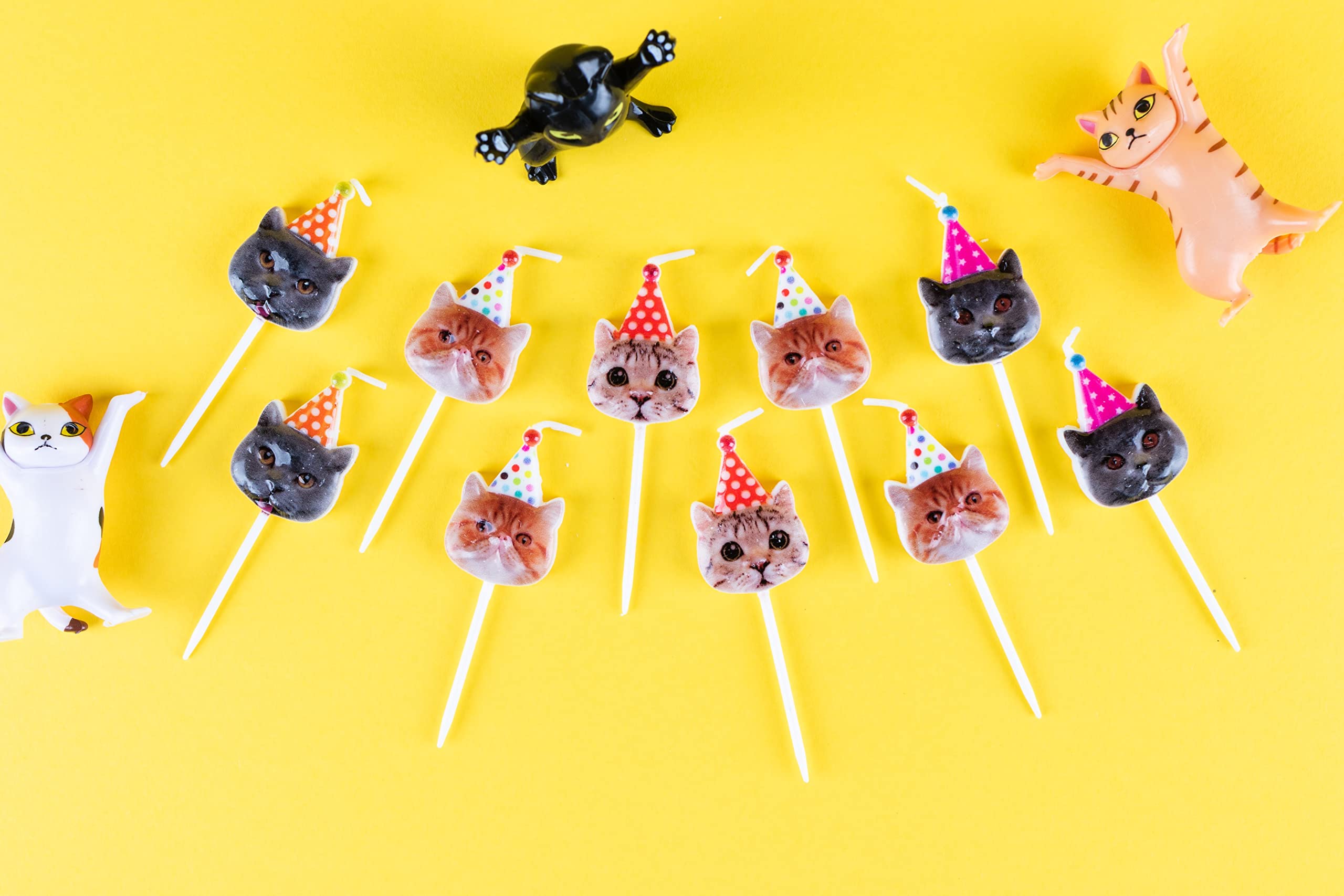 Merry Melting Birthday Candle for Cake Topper - Fun Cat Shaped Birthday Candles for Cakes, Cupcakes & Desserts - Perfect for Birthday Parties, Celebrations & Special Occasions