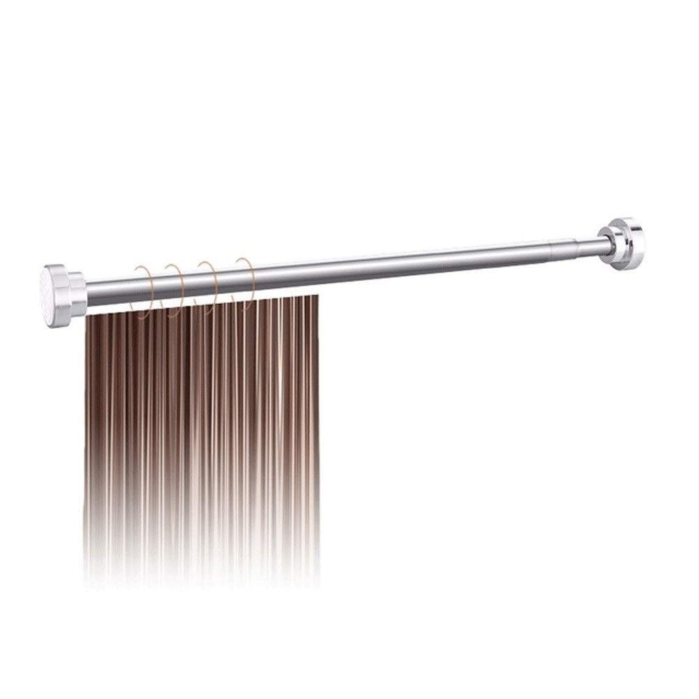 Stainless Steel Telescopic Shower Curtain Rod - Adjustable 43-79 Inches (110-200cm) for Bathroom, Shower & Closet - Heavy Duty Curtain Rail with Easy Installation - Perfect for Small Spaces & Home Organization