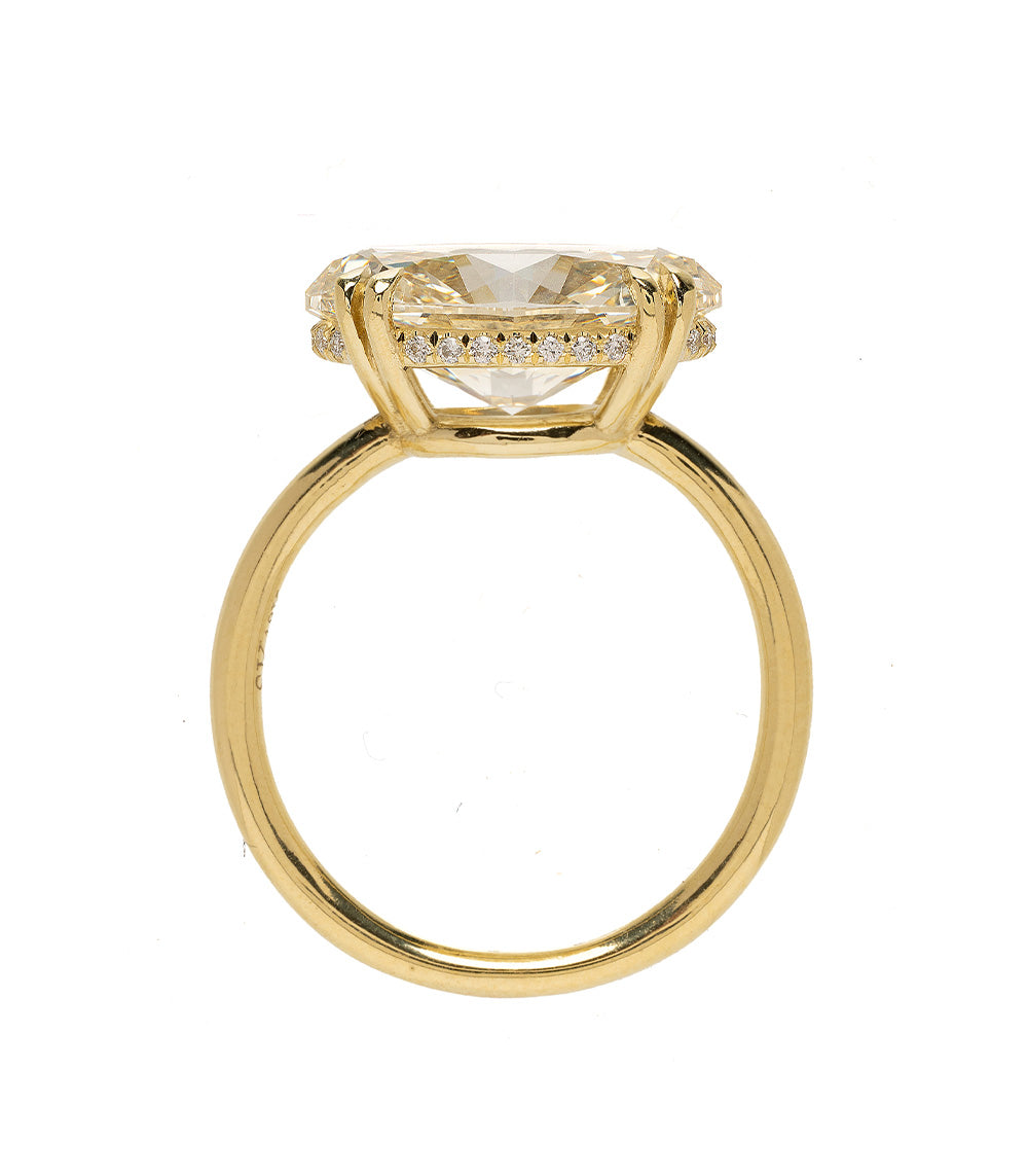Annika 4 Carat Oval Cut Champagne Diamond Engagement Ring - Perfect for Proposals, Weddings & Anniversary Gifts