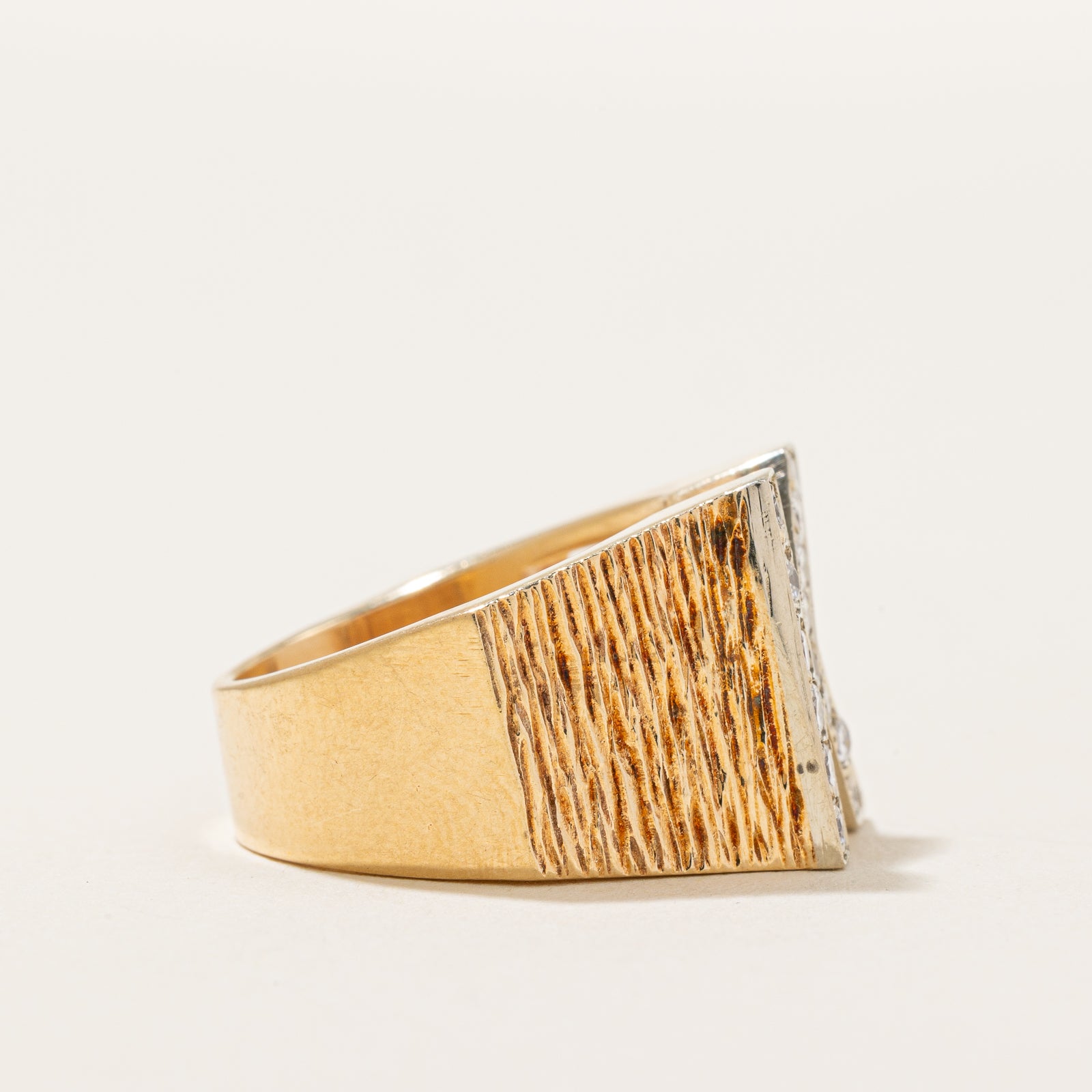 Diamond 'K' Initial Ring | 0.42ctw | Size 4 | 14K Gold Personalized Letter Ring for Women | Perfect Gift for Birthday, Anniversary & Valentine's Day